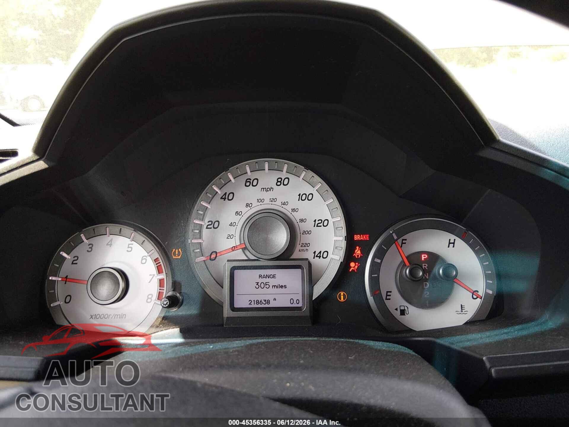 HONDA PILOT 2012 - 5FNYF4H94CB010953