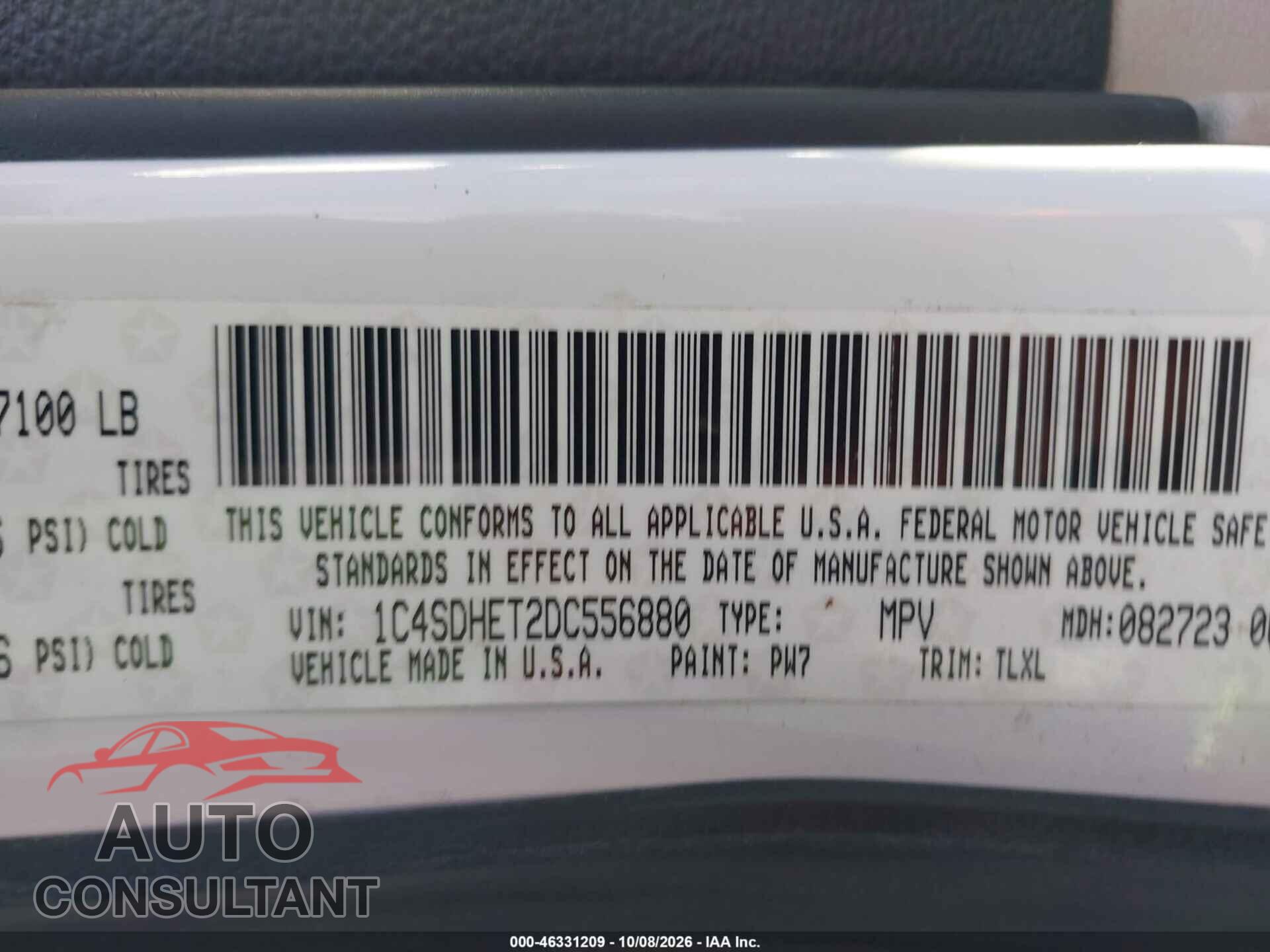 DODGE DURANGO 2013 - 1C4SDHET2DC556880