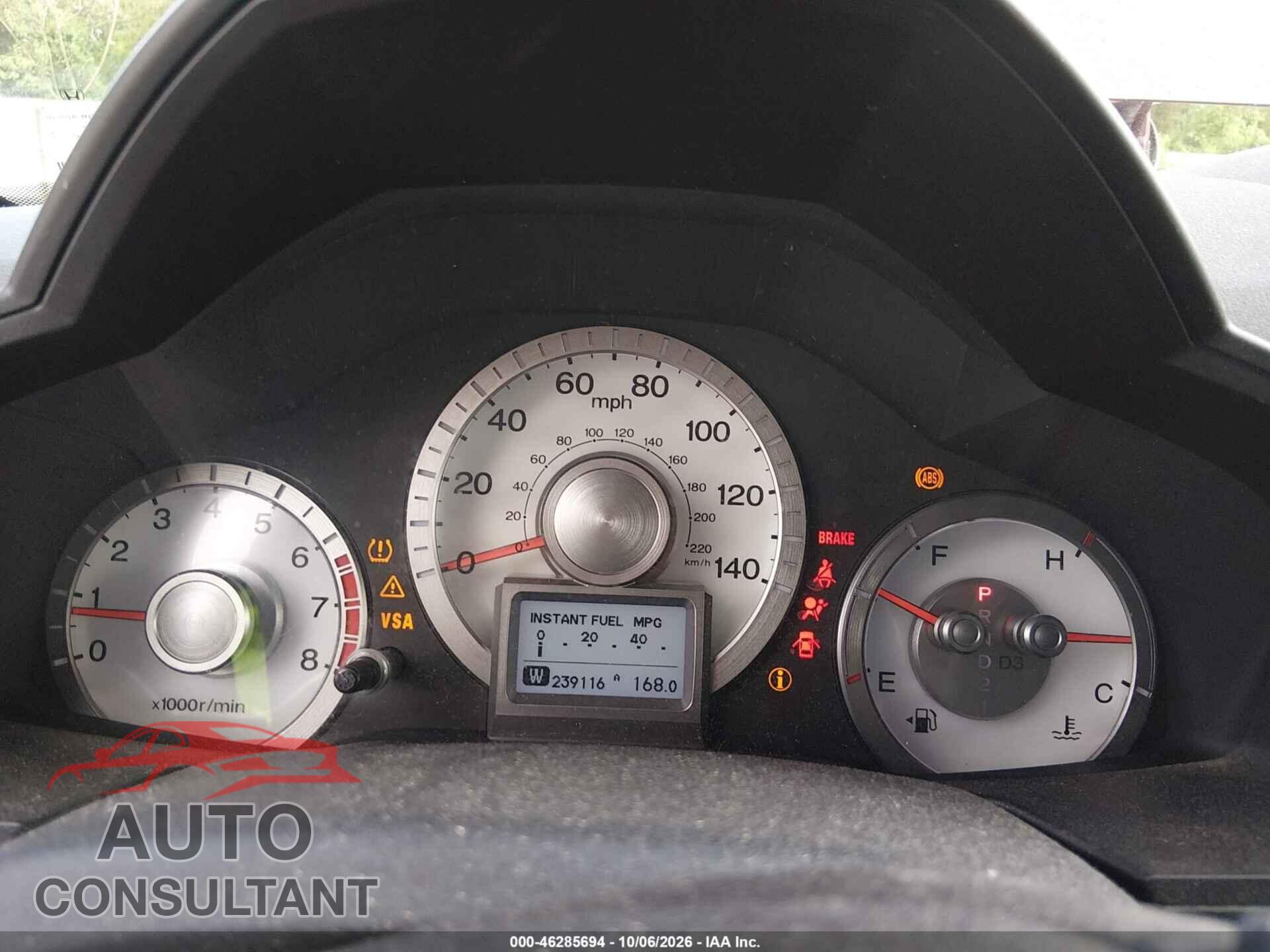 HONDA PILOT 2011 - 5FNYF3H90BB035096