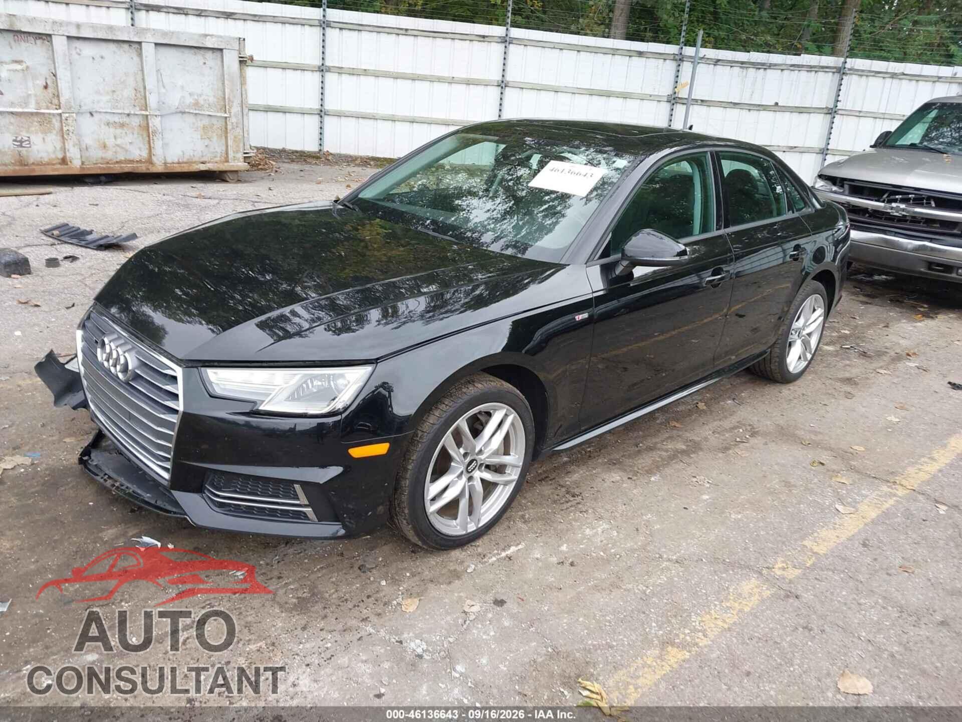 AUDI A4 2017 - WAUDNAF40HN056521