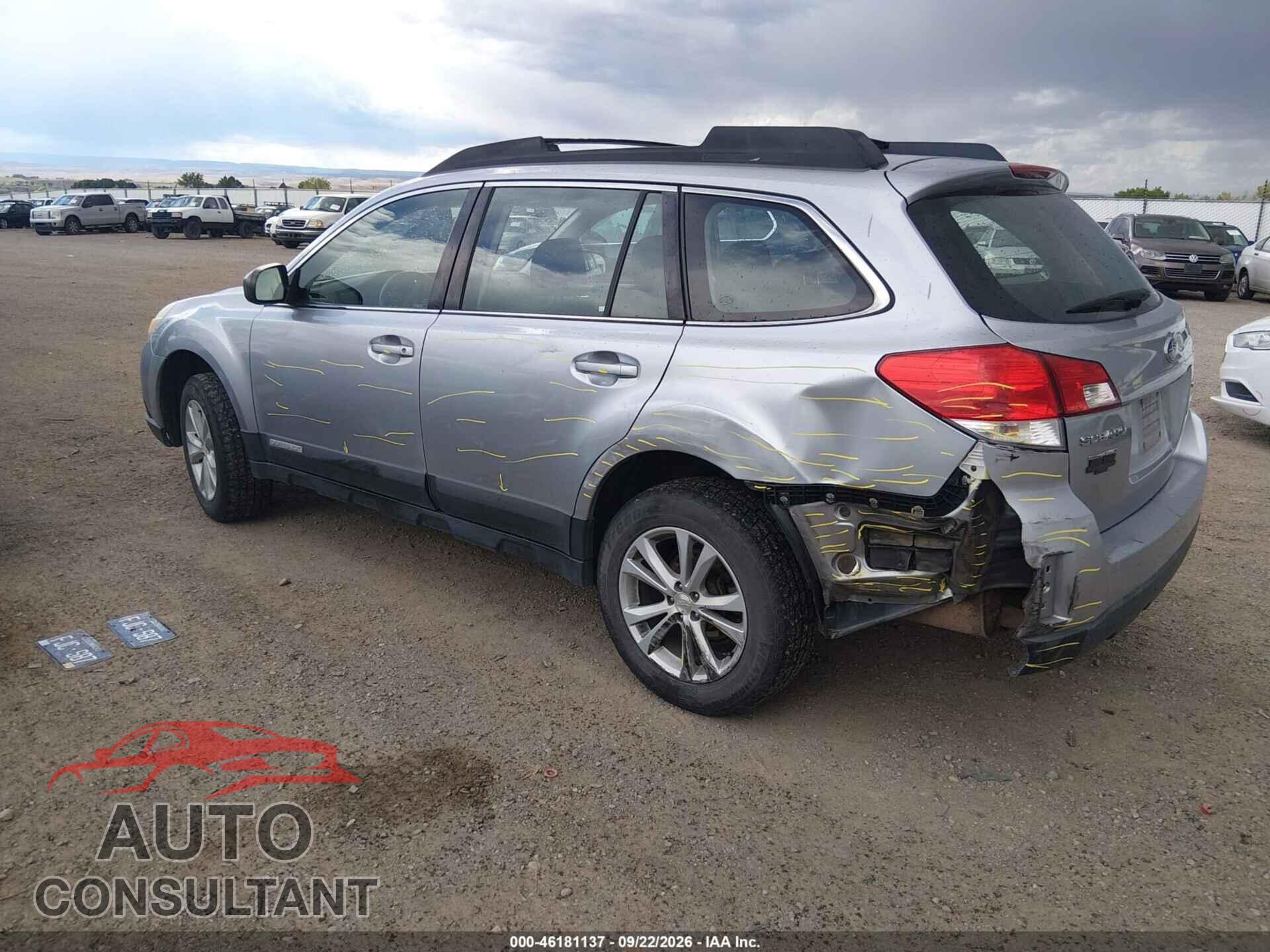SUBARU OUTBACK 2012 - 4S4BRCAC4C3204372