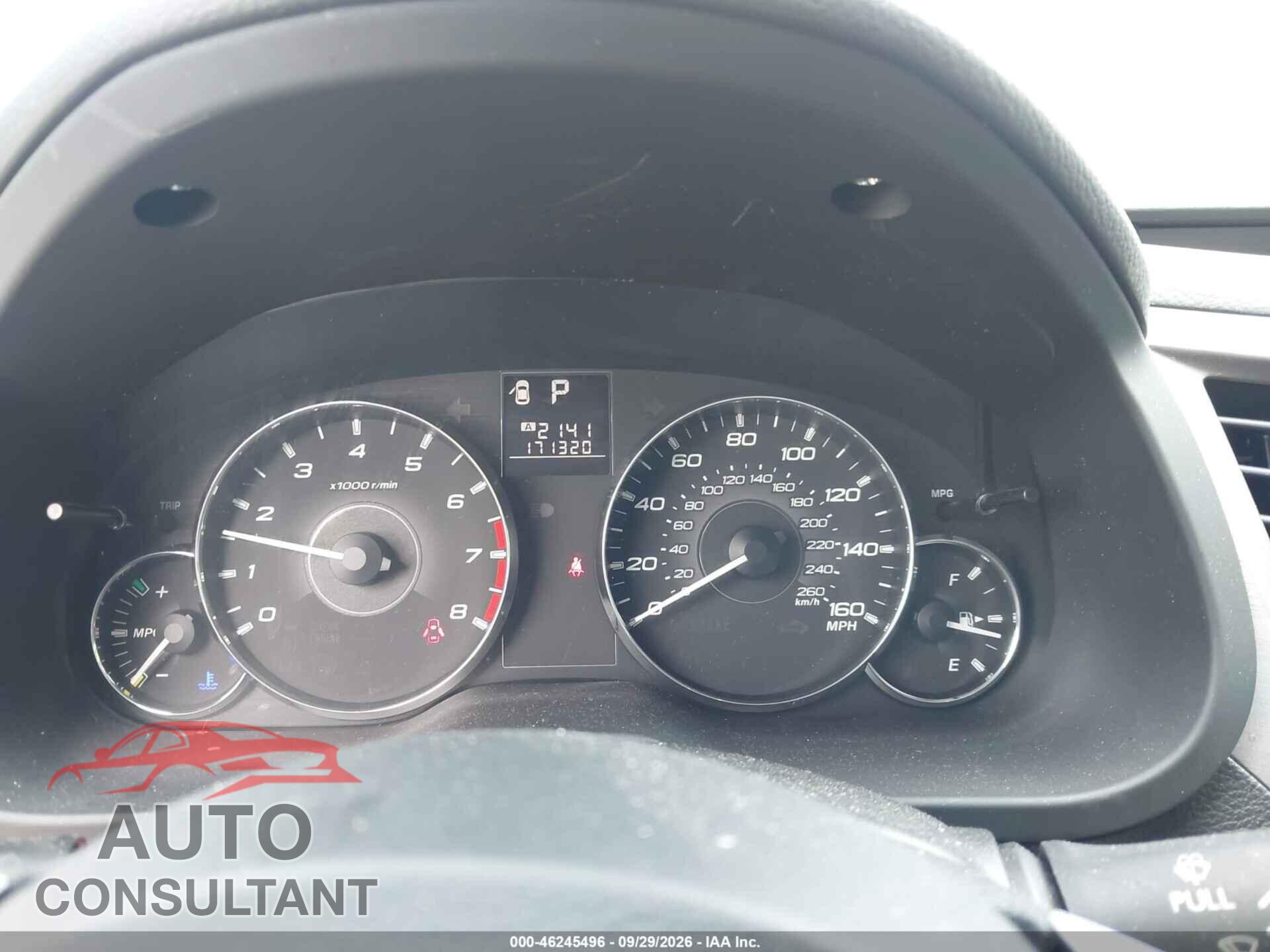 SUBARU OUTBACK 2011 - 4S4BRDKC1B2442415