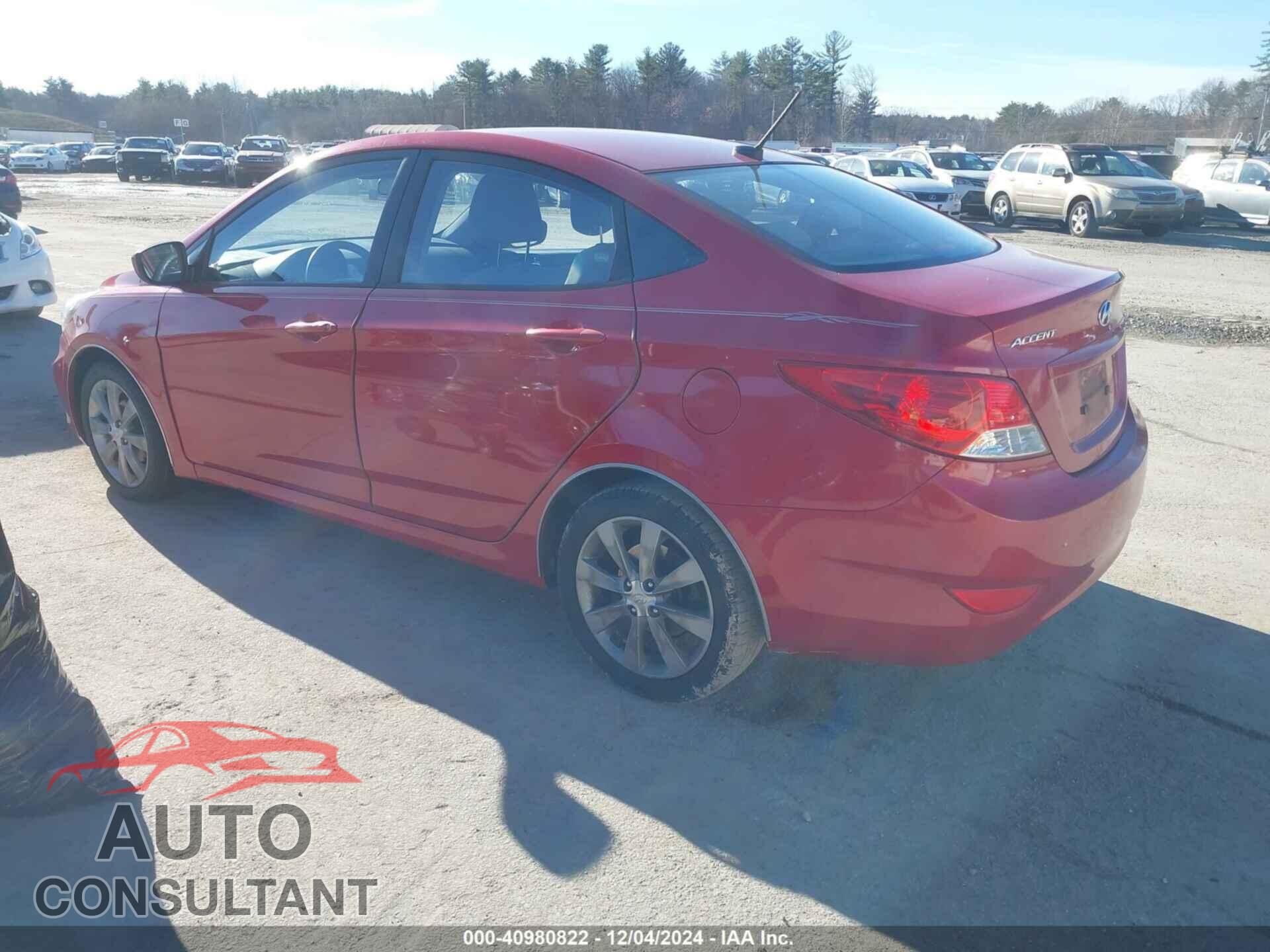 HYUNDAI ACCENT 2012 - KMHCU4AEXCU071203