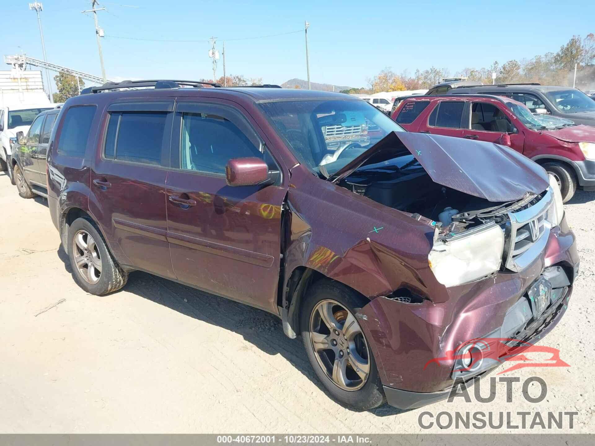 HONDA PILOT 2012 - 5FNYF4H67CB026456