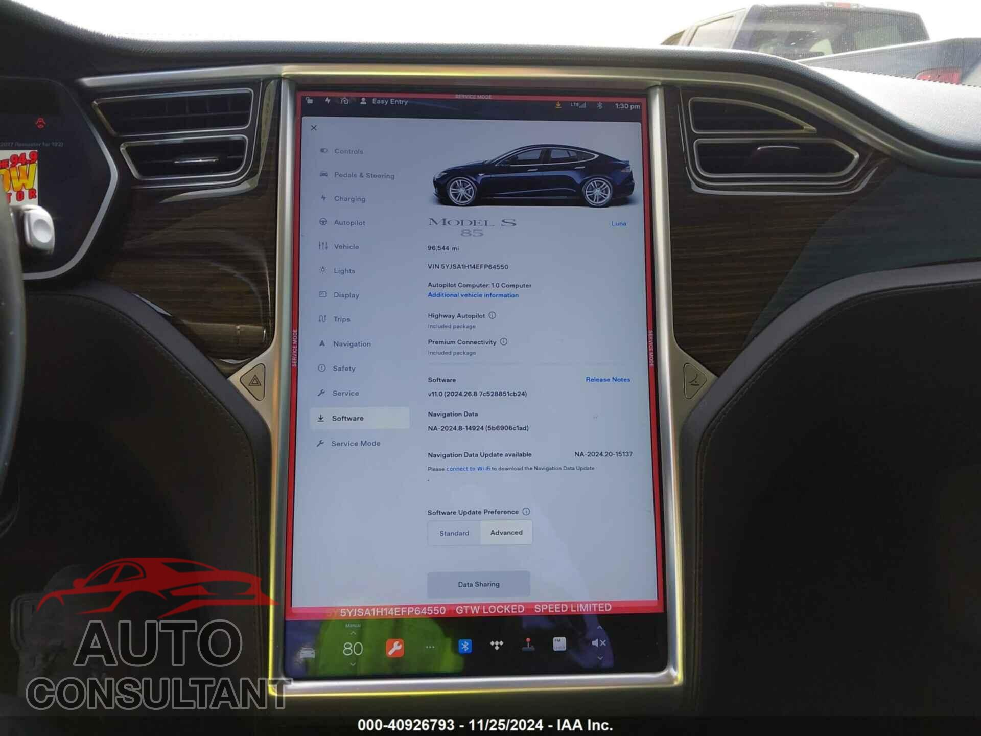 TESLA MODEL S 2014 - 5YJSA1H14EFP64550