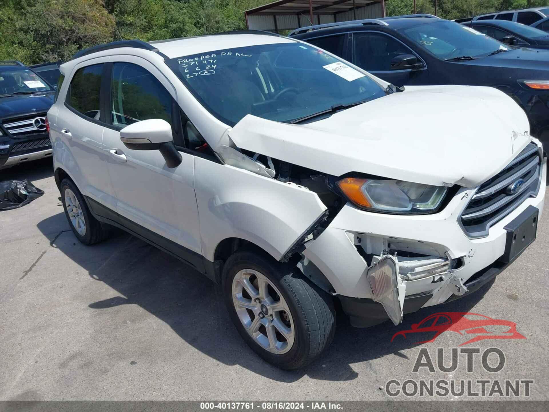 FORD ECOSPORT 2018 - MAJ3P1TE3JC238906