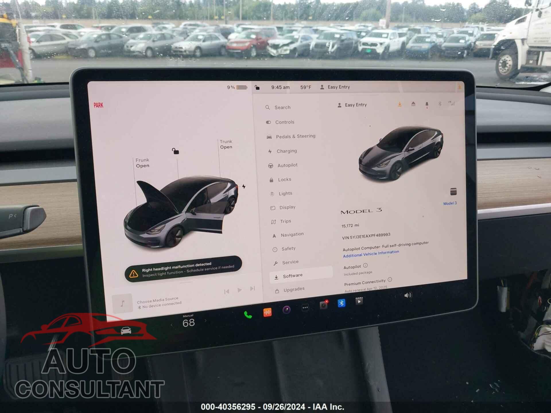TESLA MODEL 3 2023 - 5YJ3E1EAXPF489993