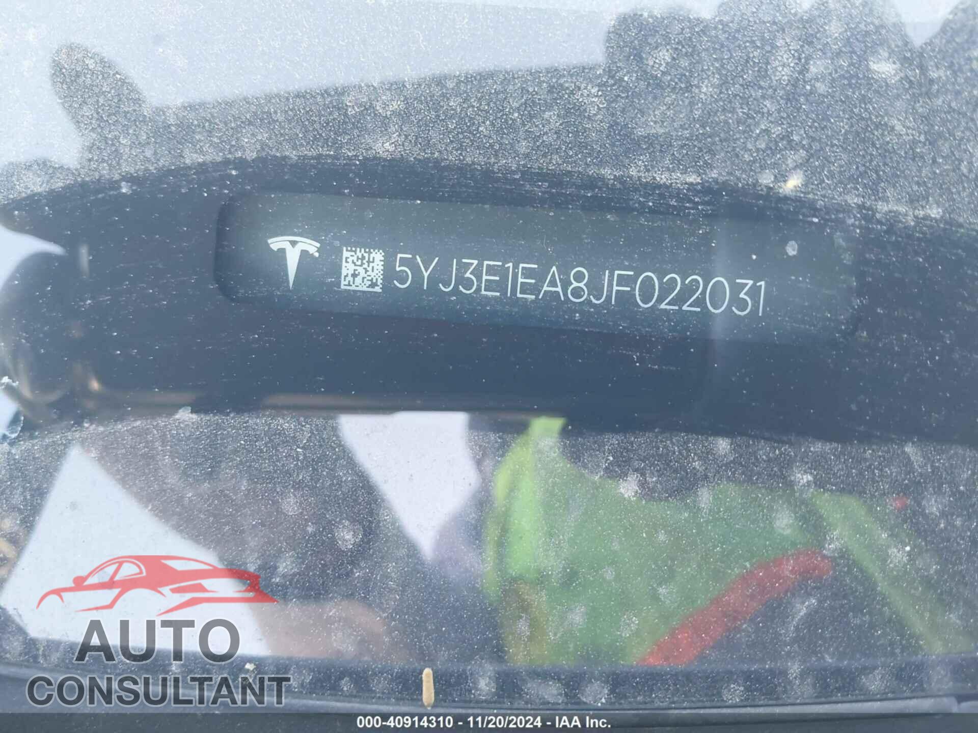 TESLA MODEL 3 2018 - 5YJ3E1EA8JF022031