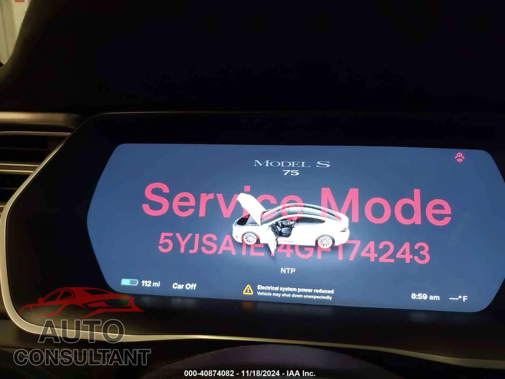 TESLA MODEL S 2016 - 5YJSA1E14GF174243