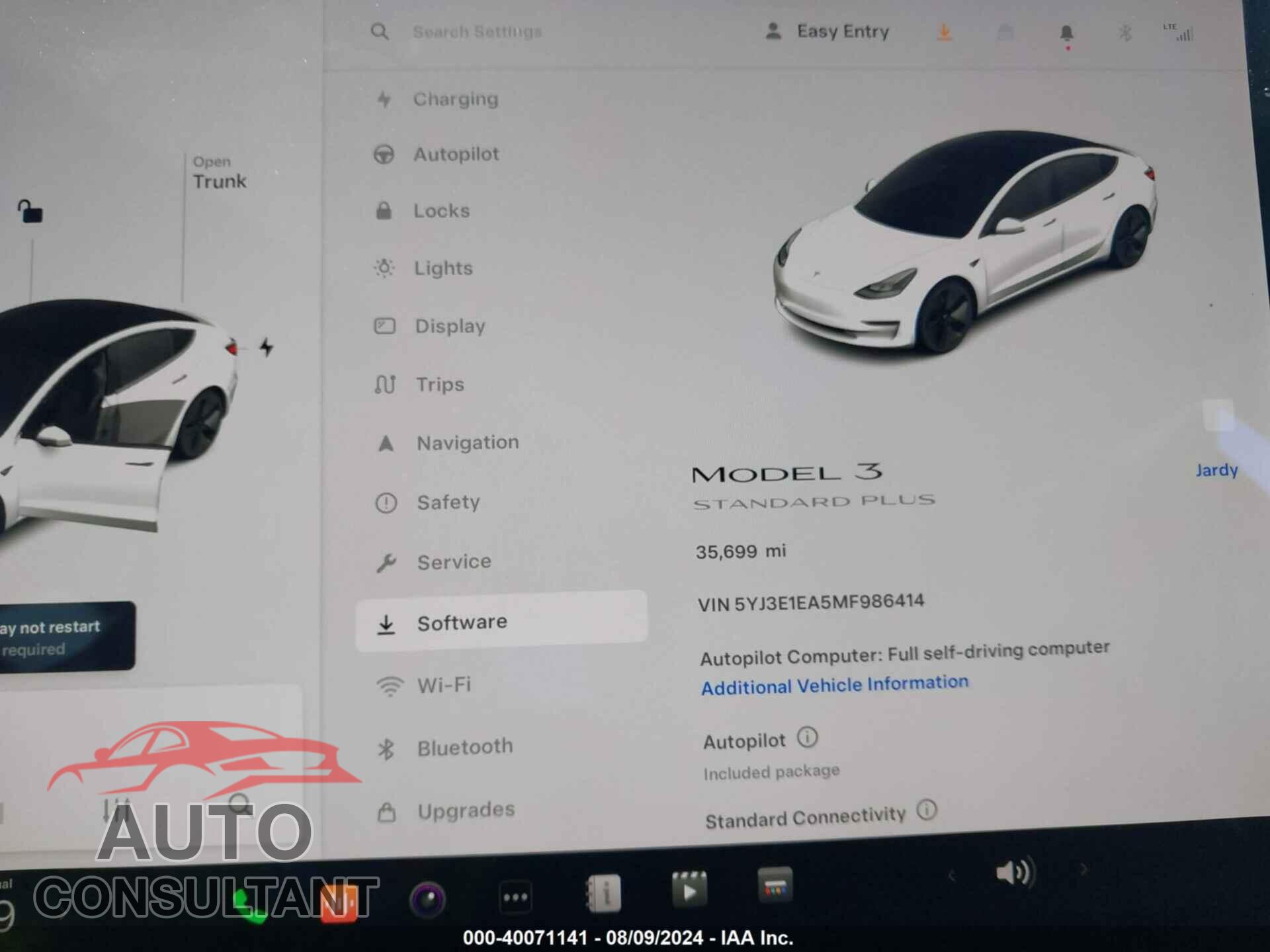 TESLA MODEL 3 2021 - 5YJ3E1EA5MF986414