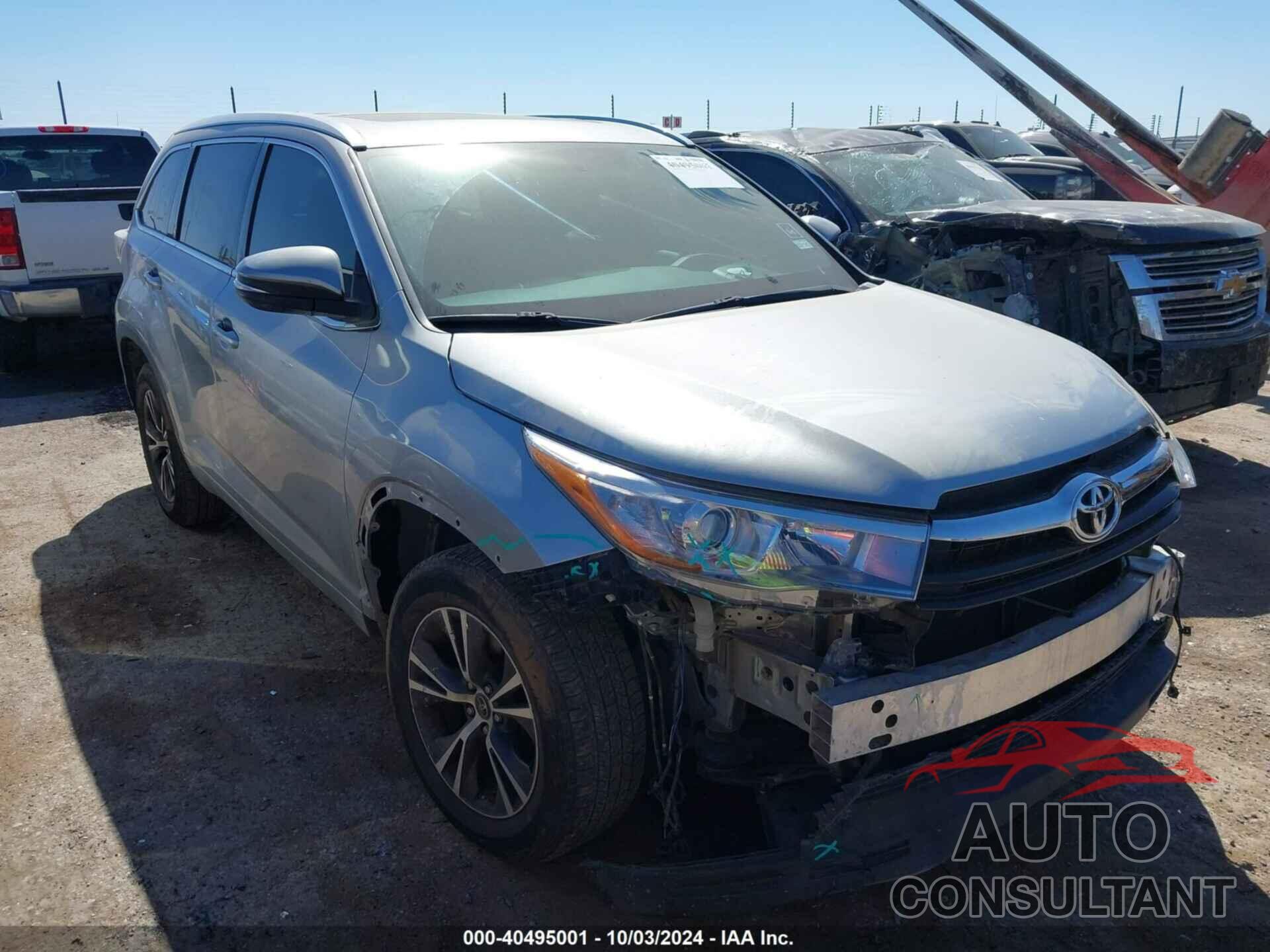 TOYOTA HIGHLANDER 2016 - 5TDKKRFH2GS507378