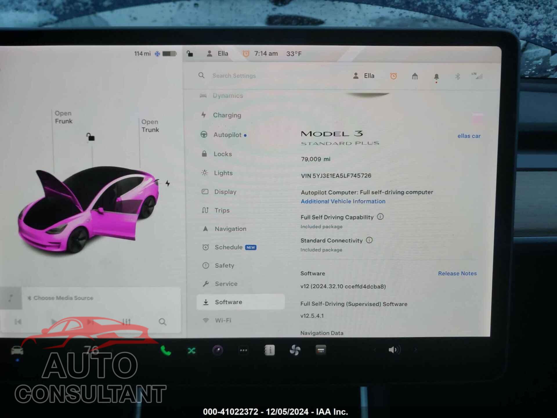 TESLA MODEL 3 2020 - 5YJ3E1EA5LF745726