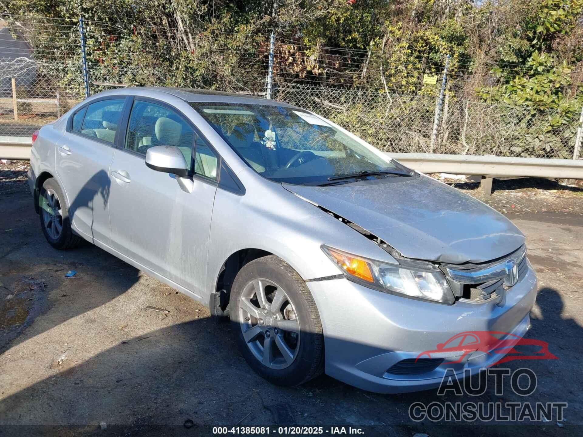 HONDA CIVIC 2012 - 19XFB2F87CE322384
