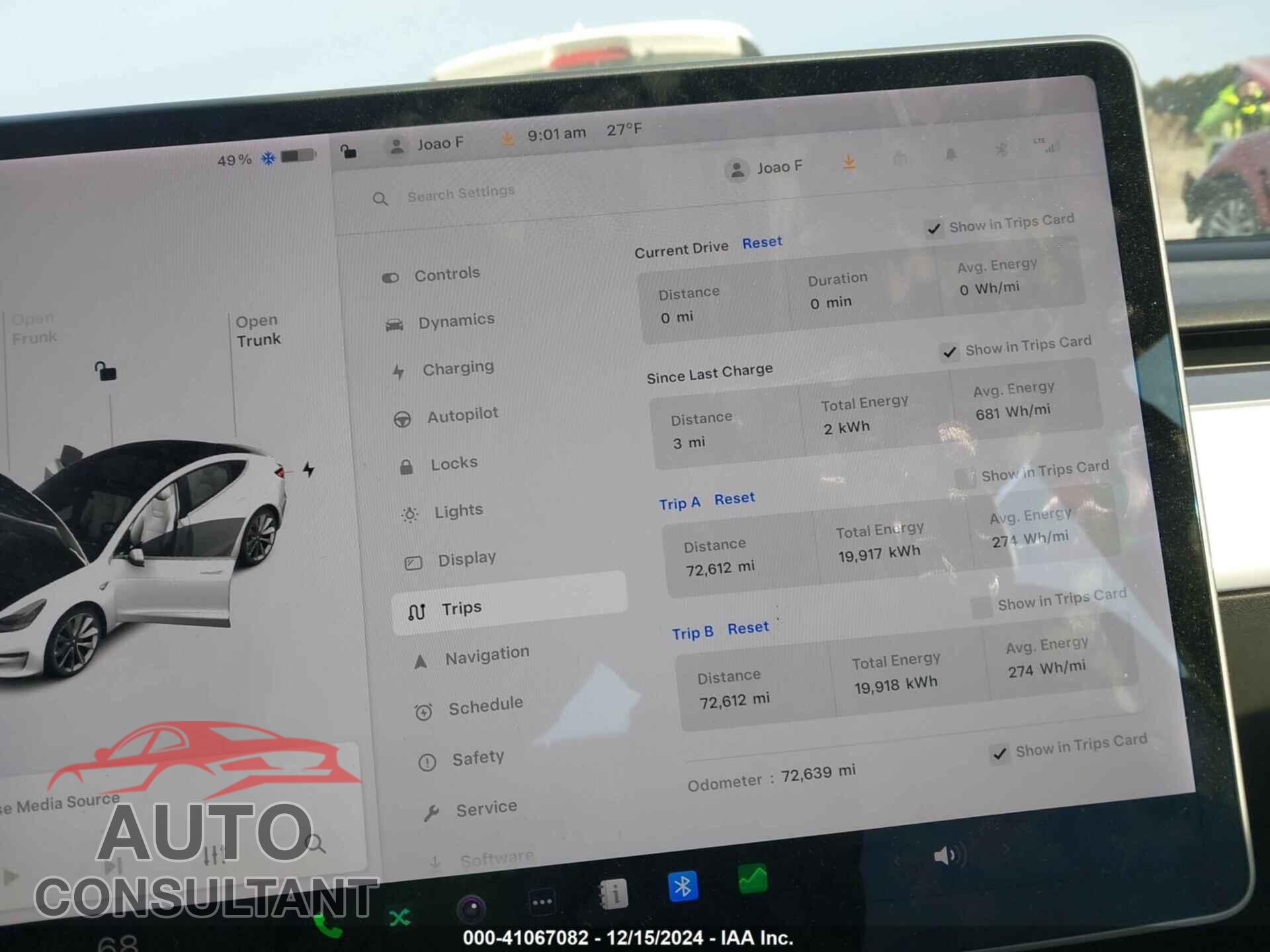 TESLA MODEL 3 2018 - 5YJ3E1EB0JF101198