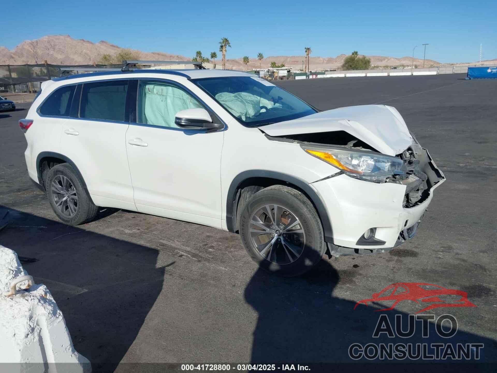 TOYOTA HIGHLANDER 2016 - 5TDKKRFHXGS135675