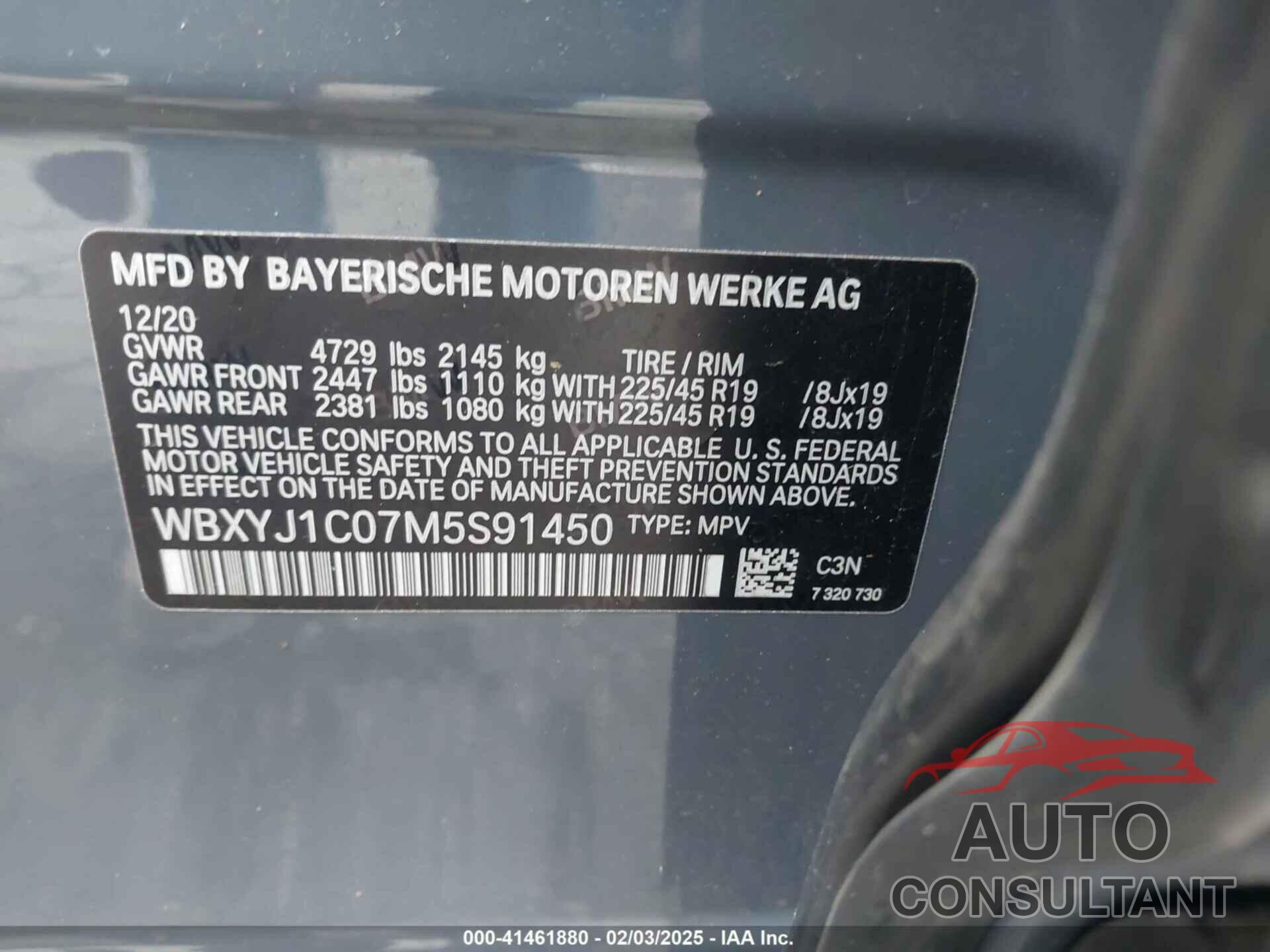 BMW X2 2021 - WBXYJ1C07M5S91450