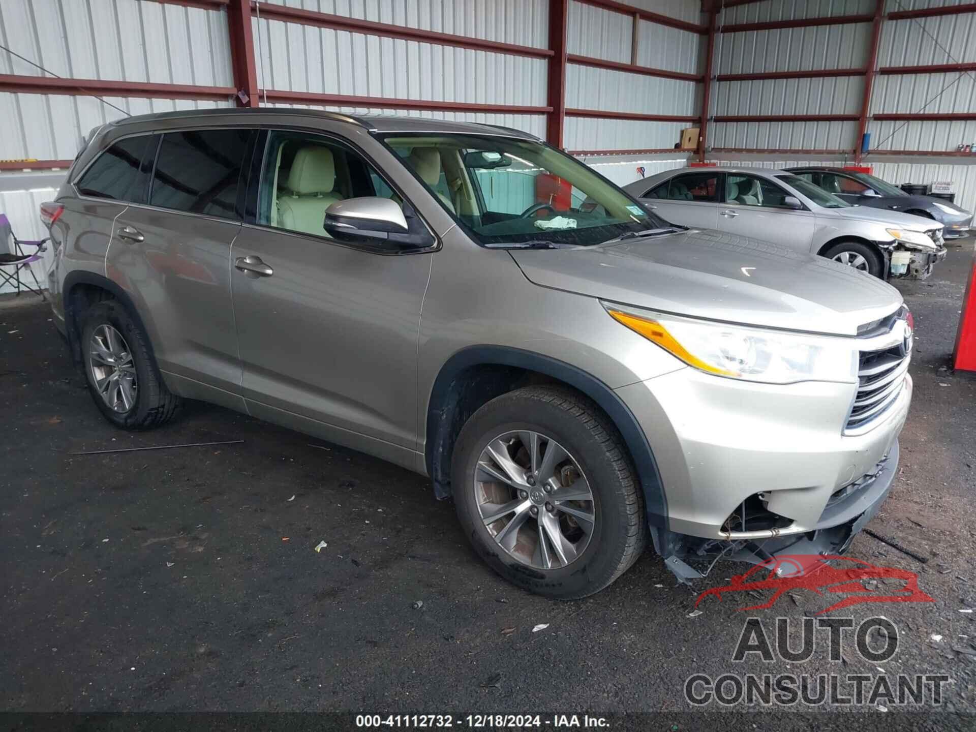 TOYOTA HIGHLANDER 2014 - 5TDJKRFH5ES023911