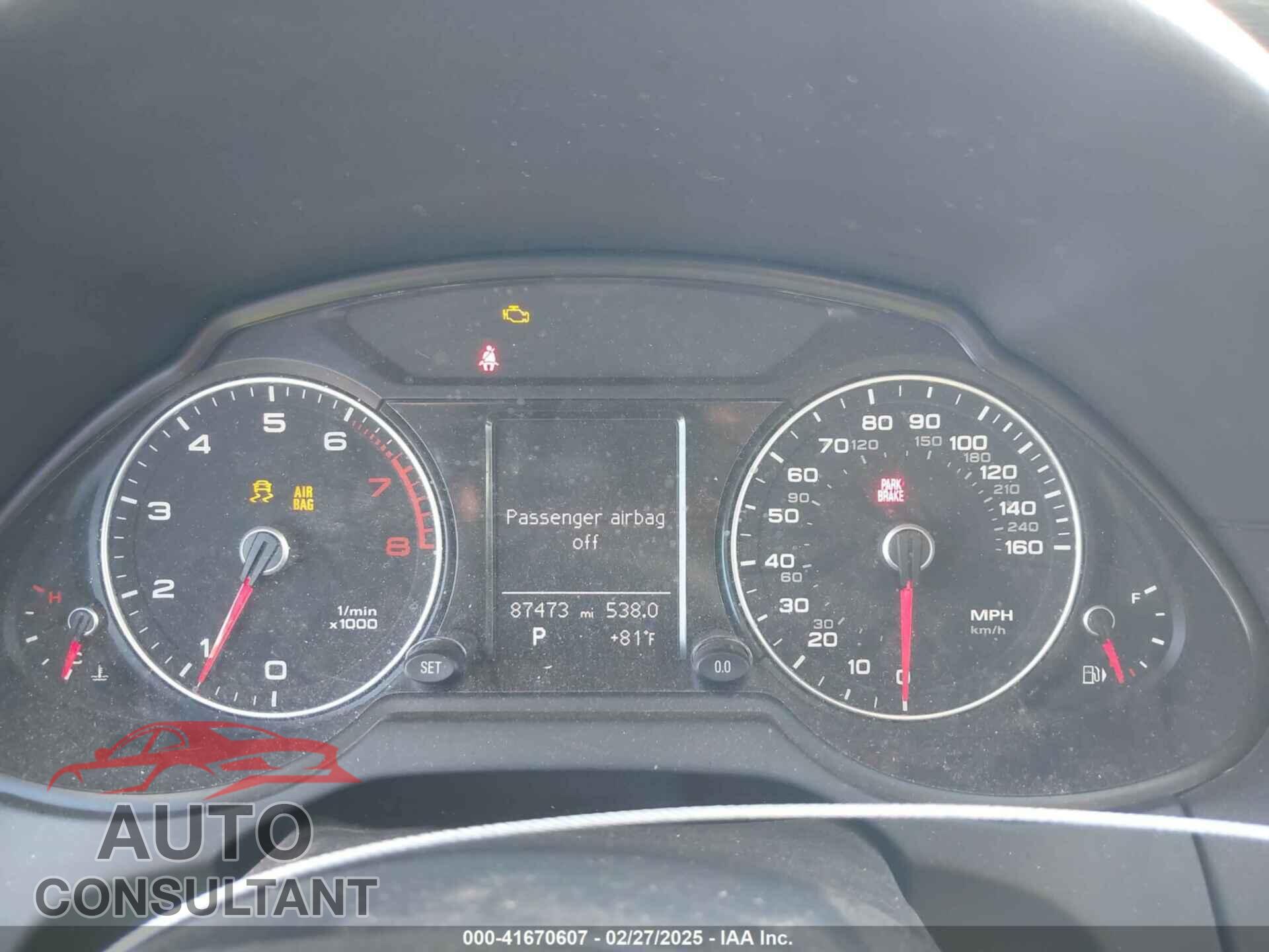AUDI Q5 2013 - WA1CFAFP3DA031243