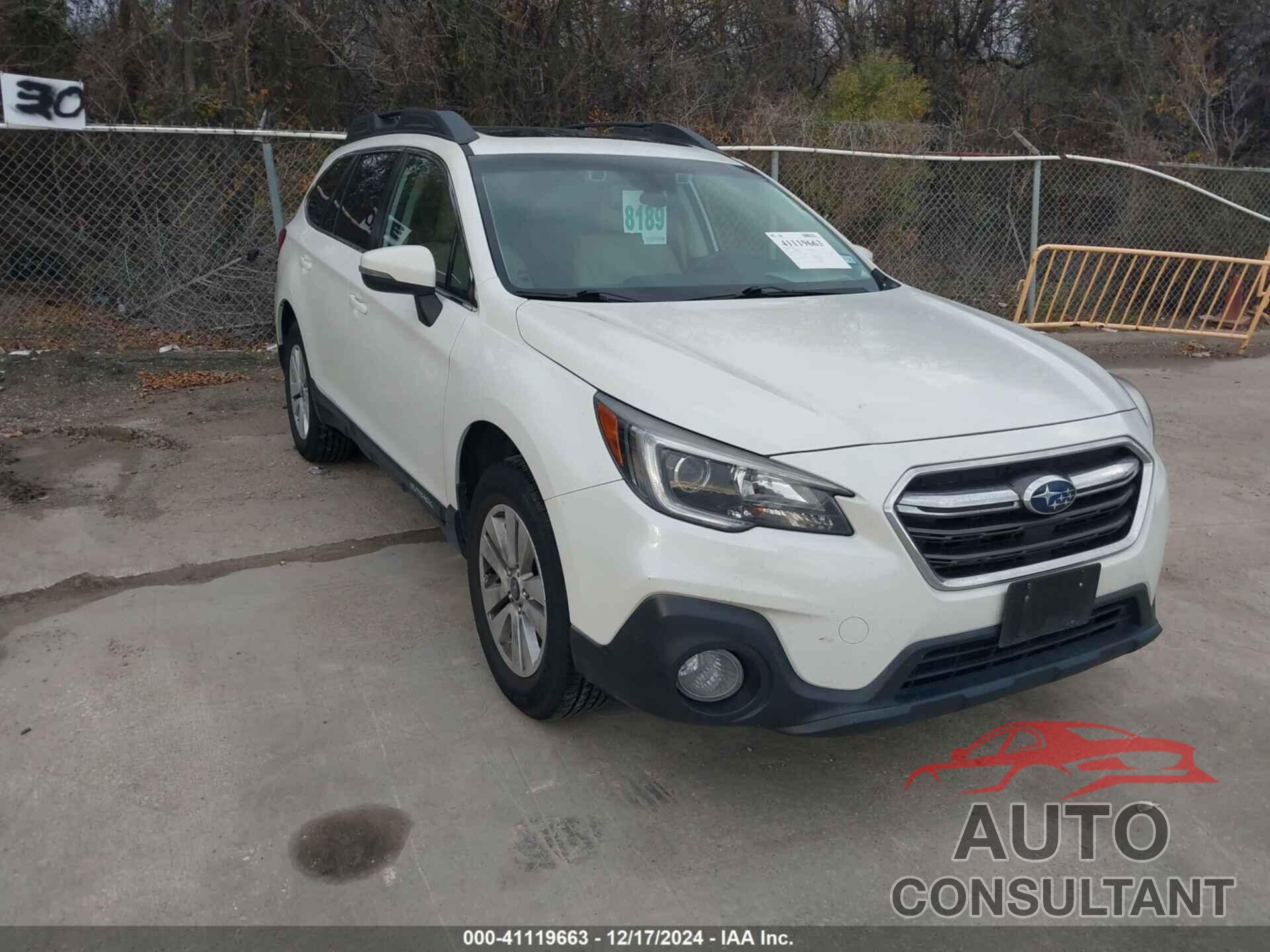 SUBARU OUTBACK 2019 - 4S4BSAHC6K3350818