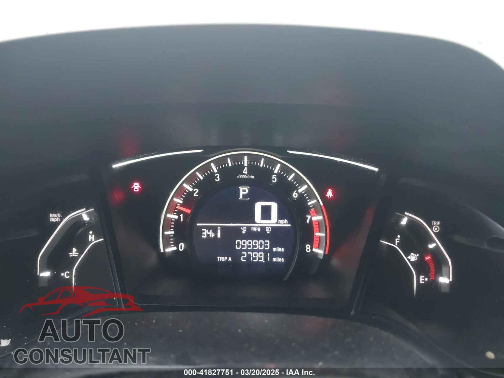 HONDA CIVIC 2017 - 19XFC2F58HE042550