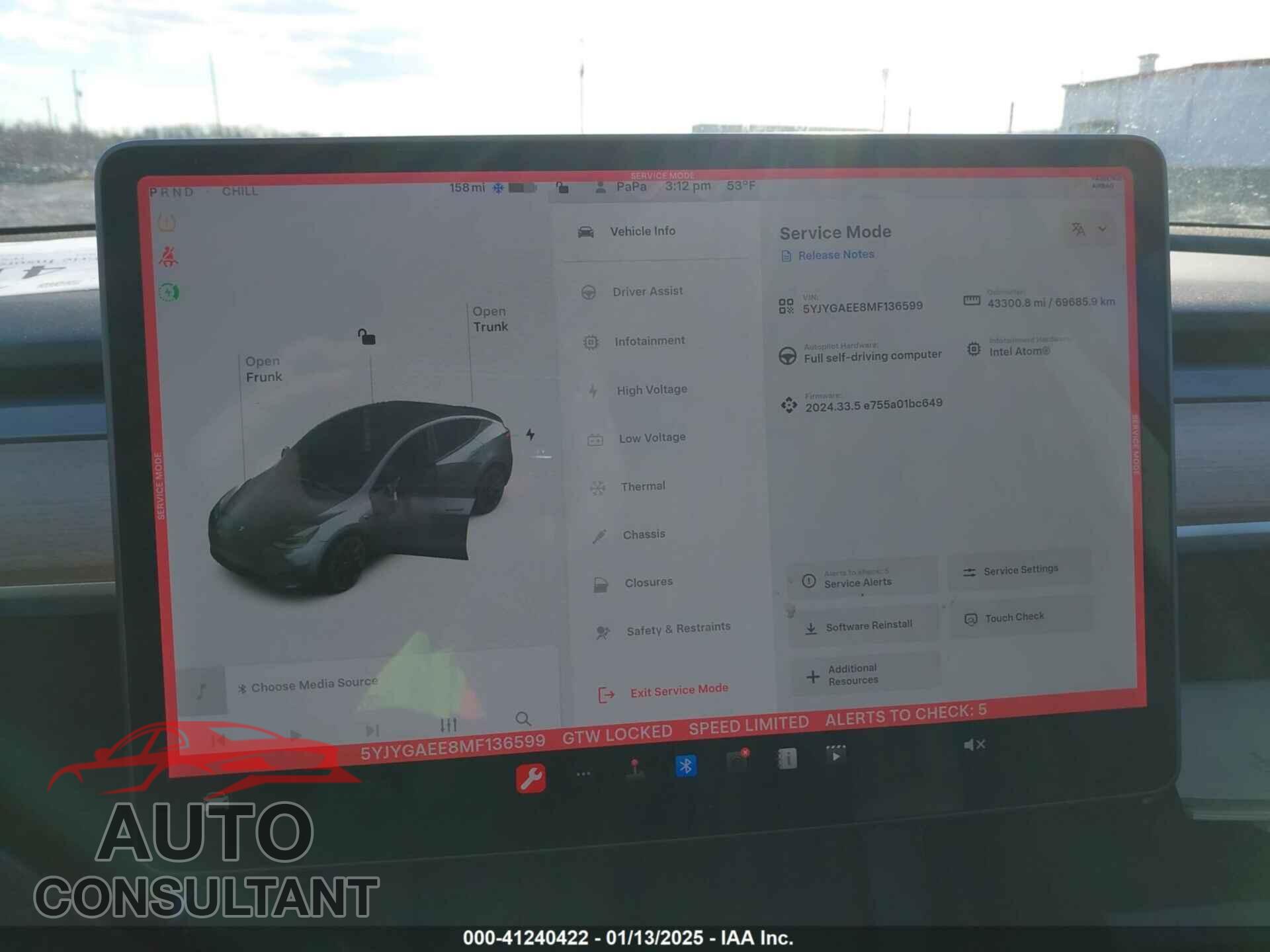 TESLA MODEL Y 2021 - 5YJYGAEE8MF136599