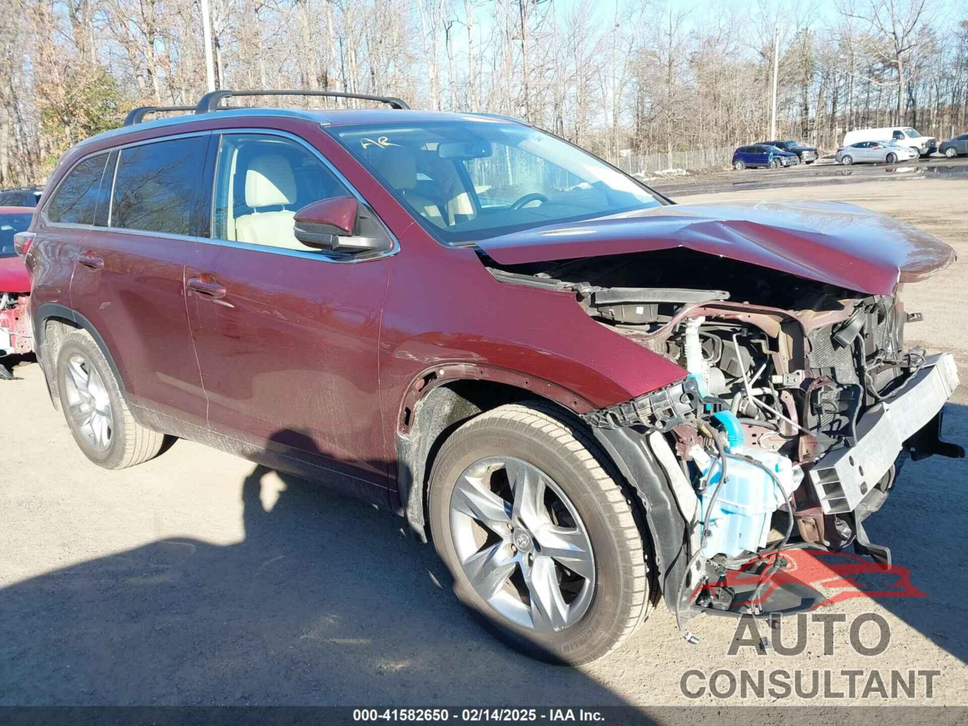 TOYOTA HIGHLANDER 2015 - 5TDDKRFH5FS210225