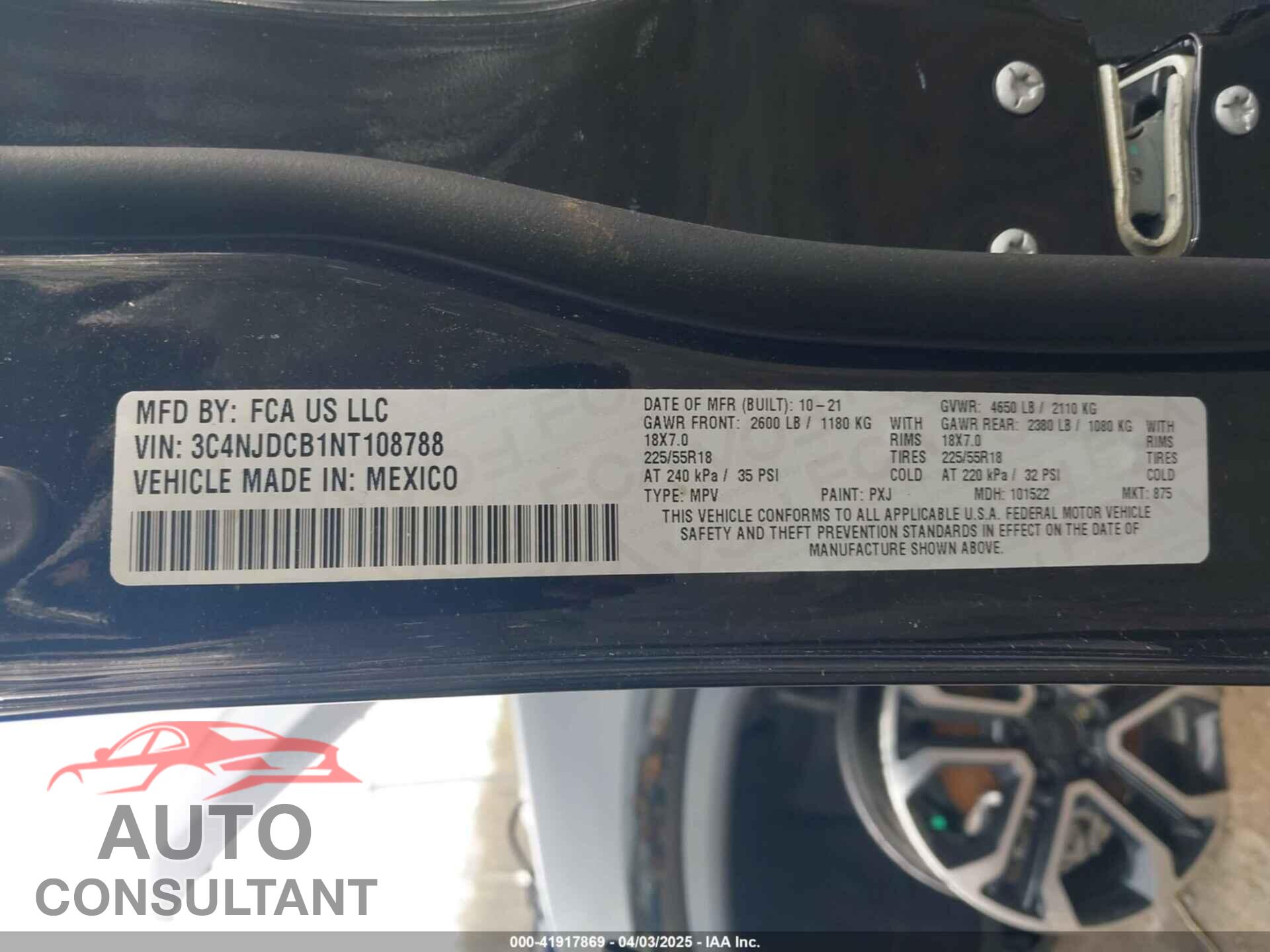 JEEP COMPASS 2022 - 3C4NJDCB1NT108788