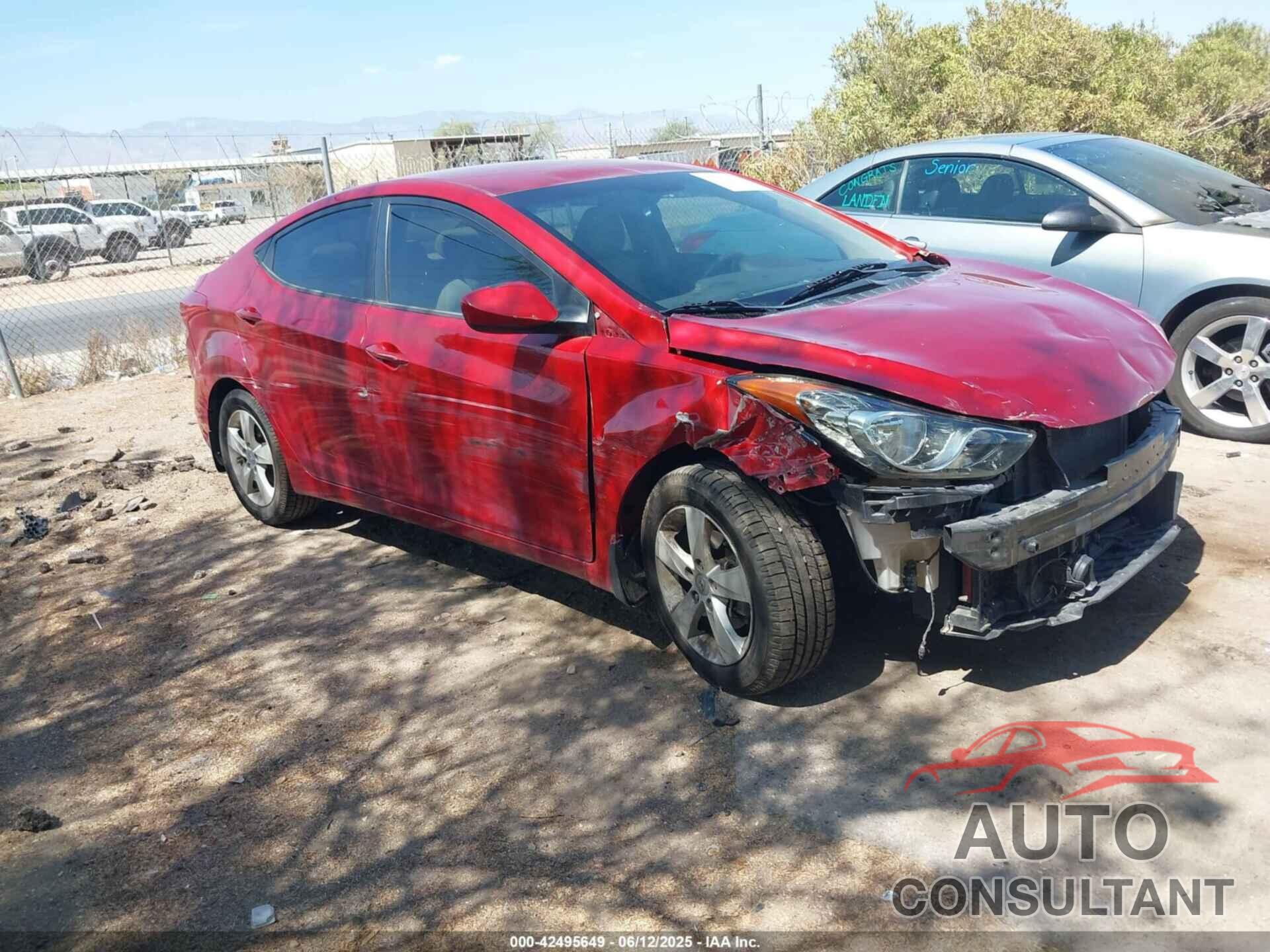 HYUNDAI ELANTRA 2013 - KMHDH4AE2DU751302