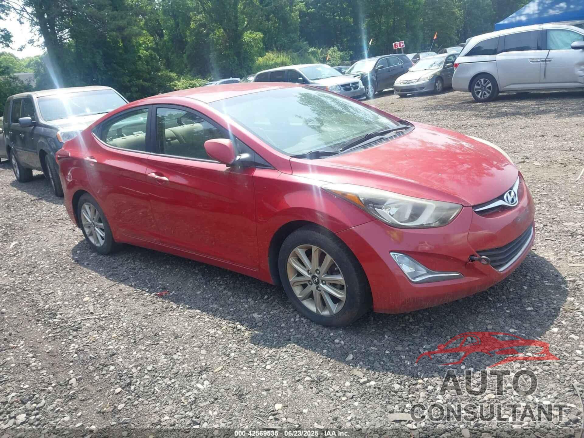 HYUNDAI ELANTRA 2014 - KMHDH4AE0EU116726