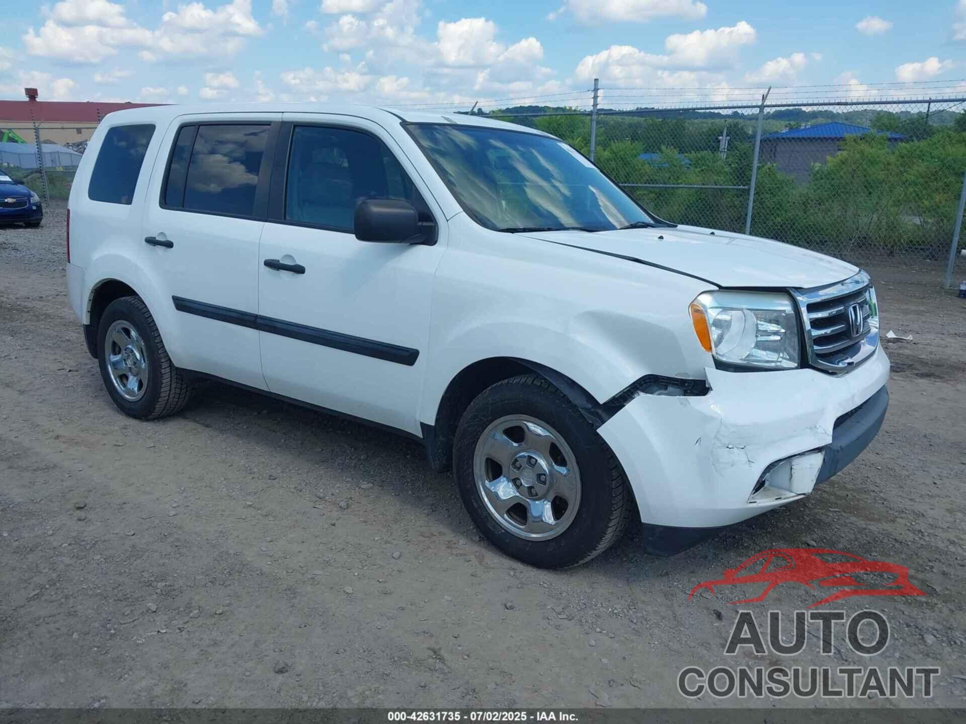 HONDA PILOT 2013 - 5FNYF4H26DB040489