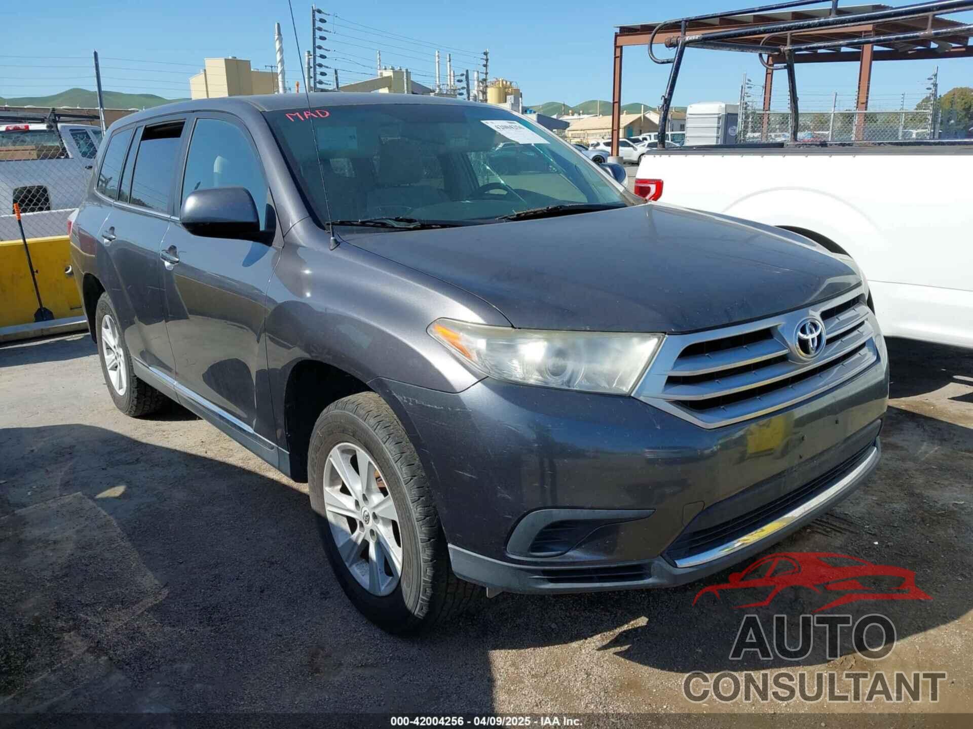 TOYOTA HIGHLANDER 2012 - 5TDZA3EH9CS025730