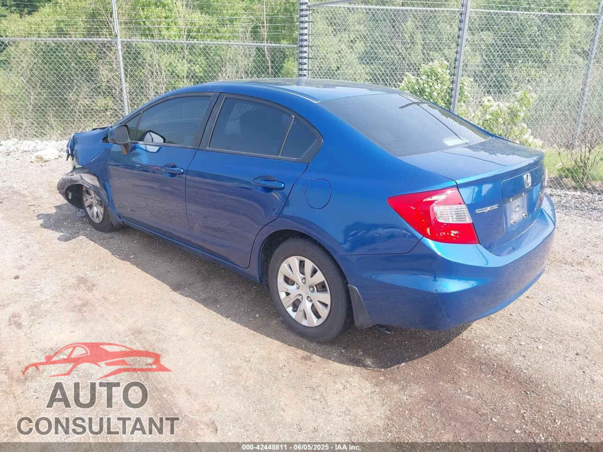 HONDA CIVIC 2012 - 19XFB2F55CE067854