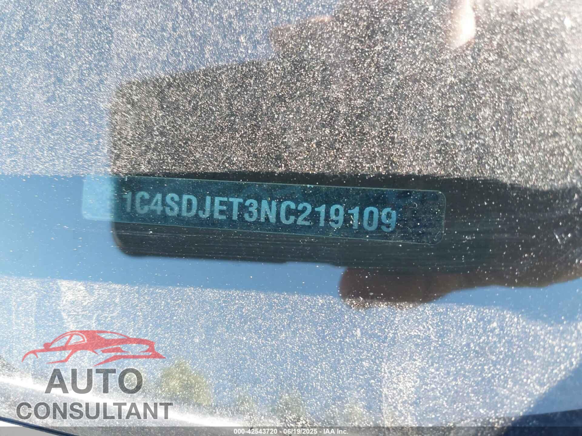 DODGE DURANGO 2022 - 1C4SDJET3NC219109