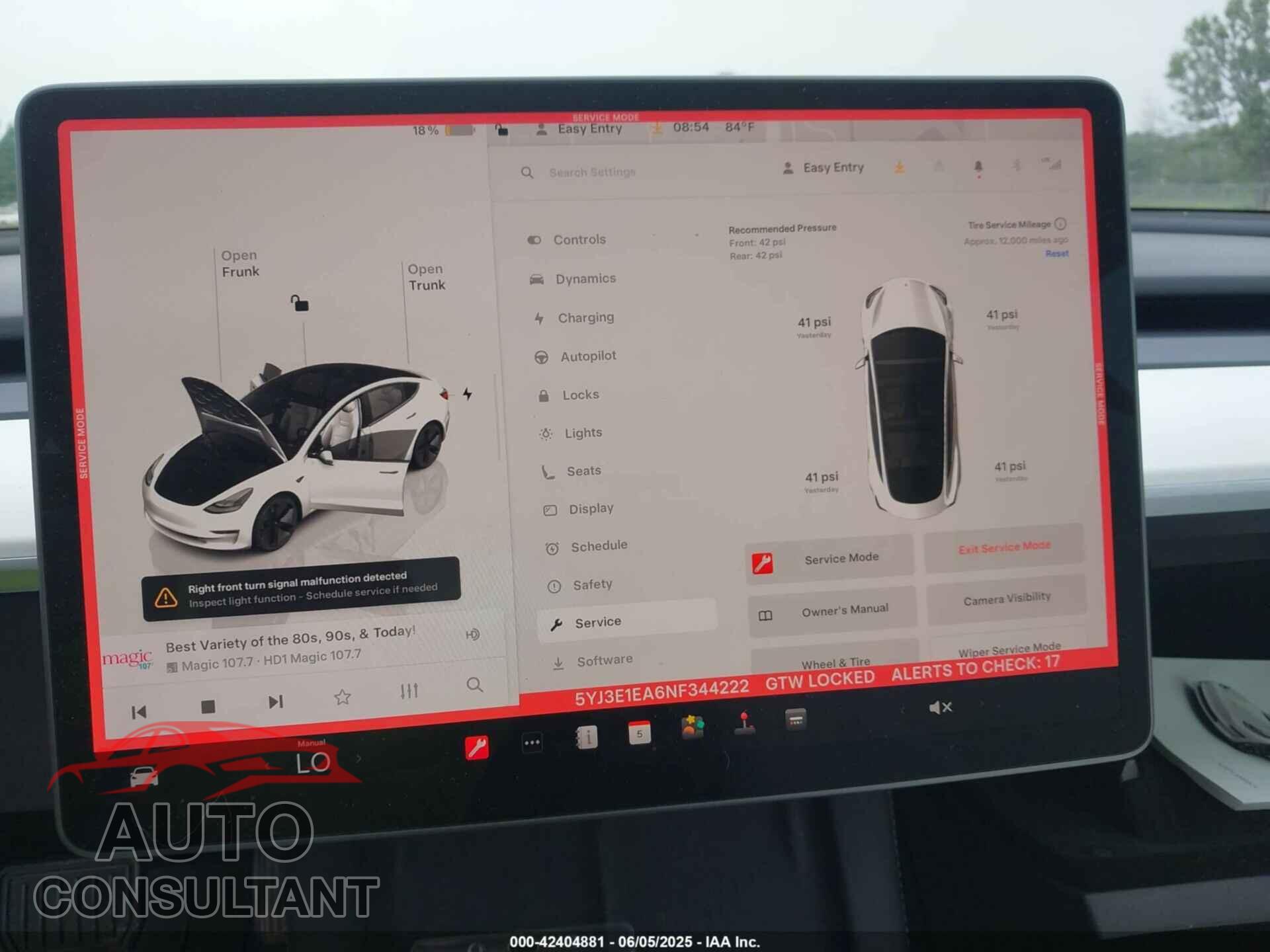 TESLA MODEL 3 2022 - 5YJ3E1EA6NF344222
