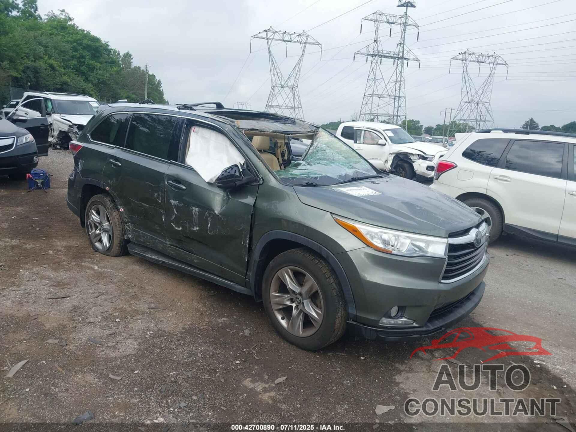 TOYOTA HIGHLANDER 2016 - 5TDDKRFHXGS232092