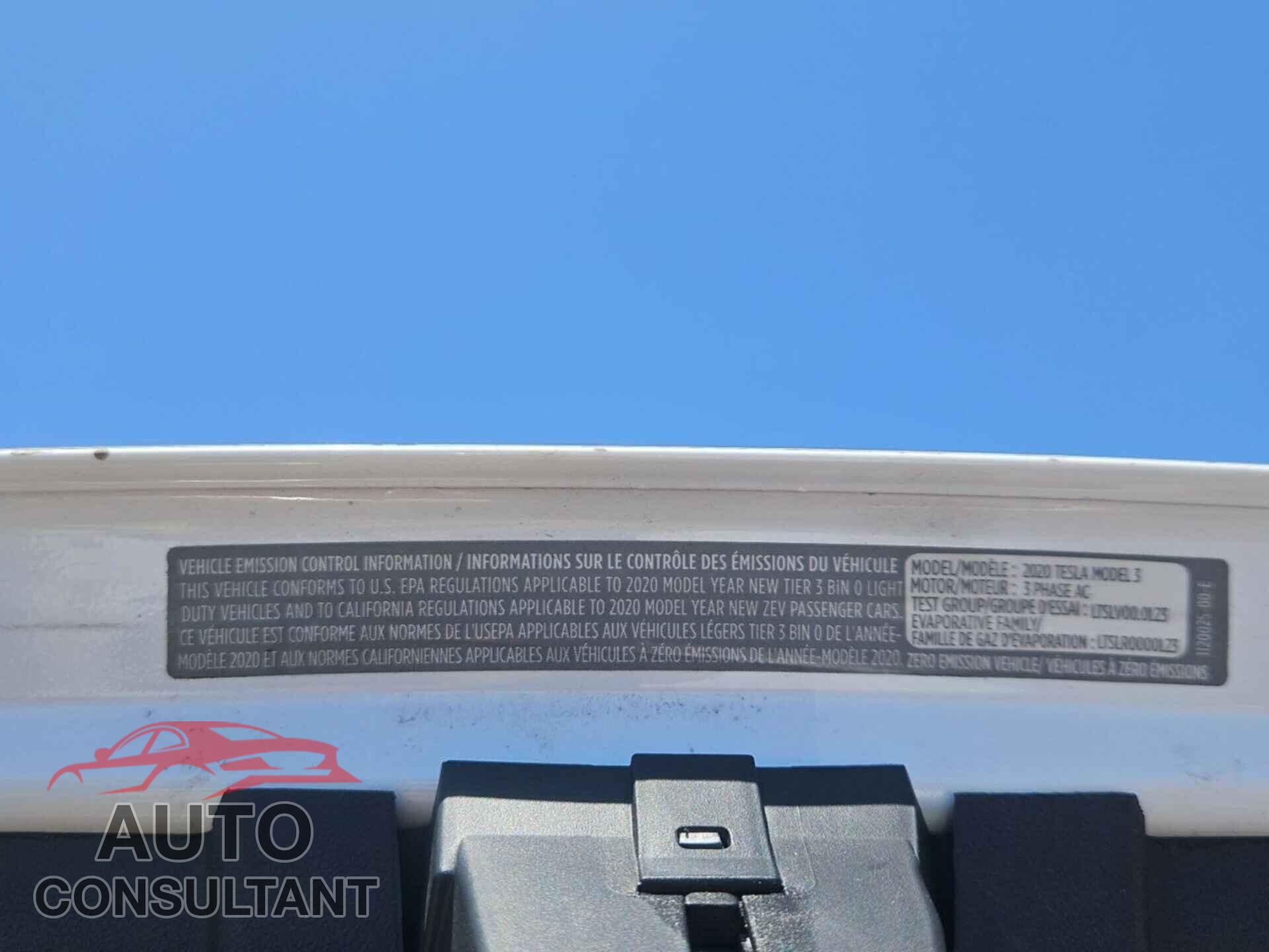 TESLA MODEL 3 2020 - 5YJ3E1EB5LF801043