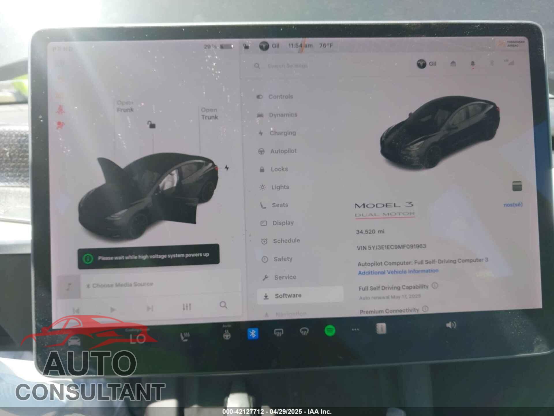 TESLA MODEL 3 2021 - 5YJ3E1EC9MF091963