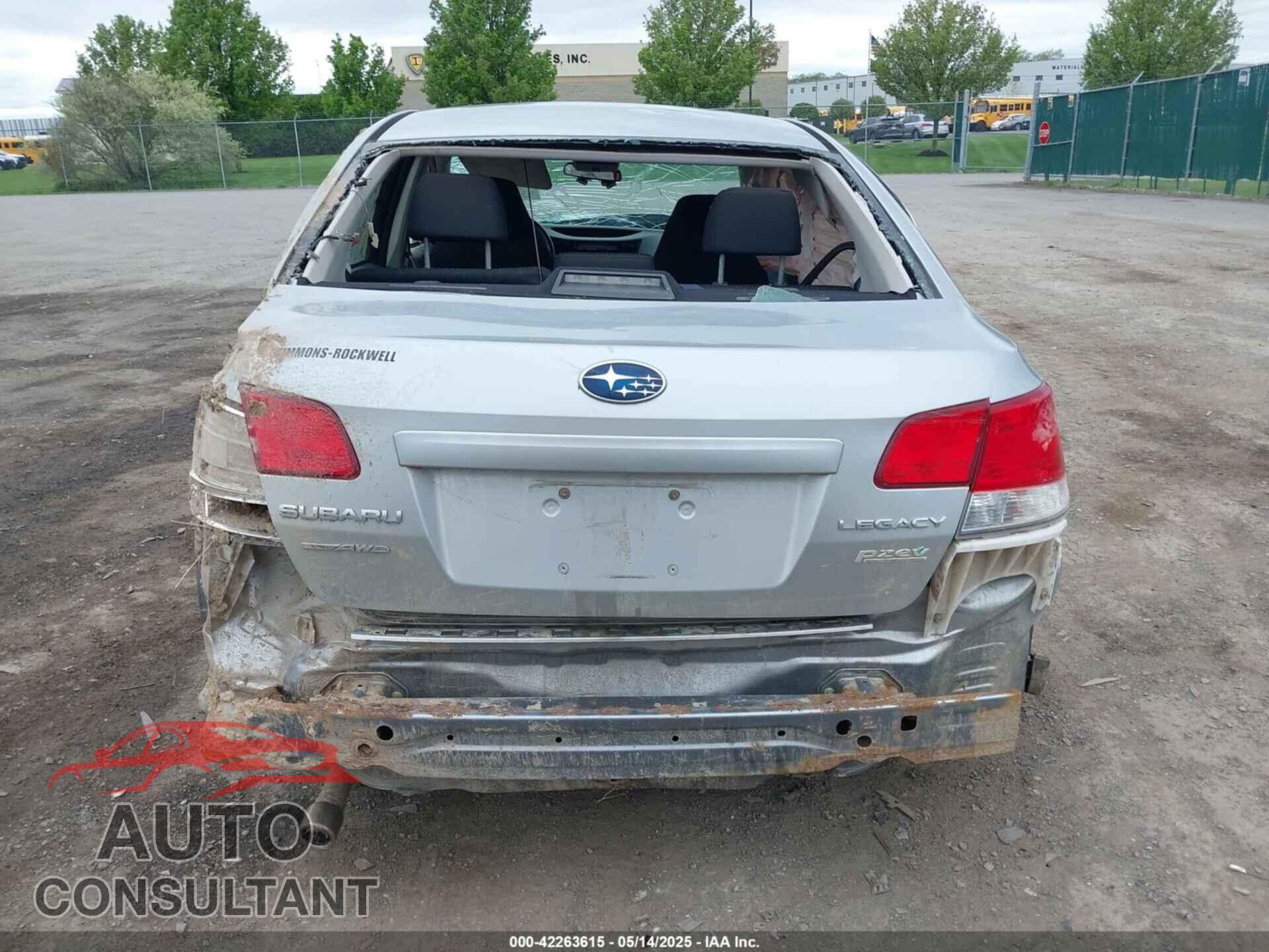 SUBARU LEGACY 2012 - 4S3BMBC65C3009014