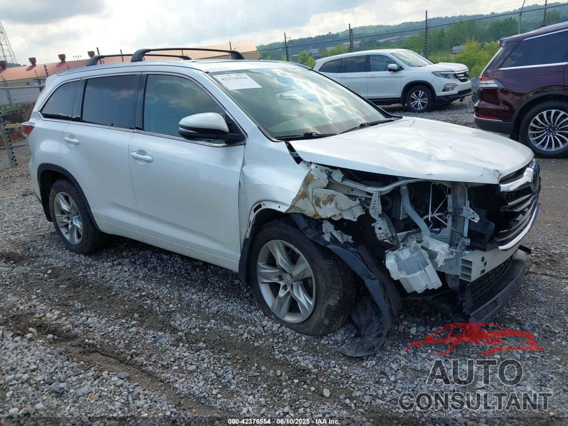 TOYOTA HIGHLANDER 2015 - 5TDDKRFH1FS126385