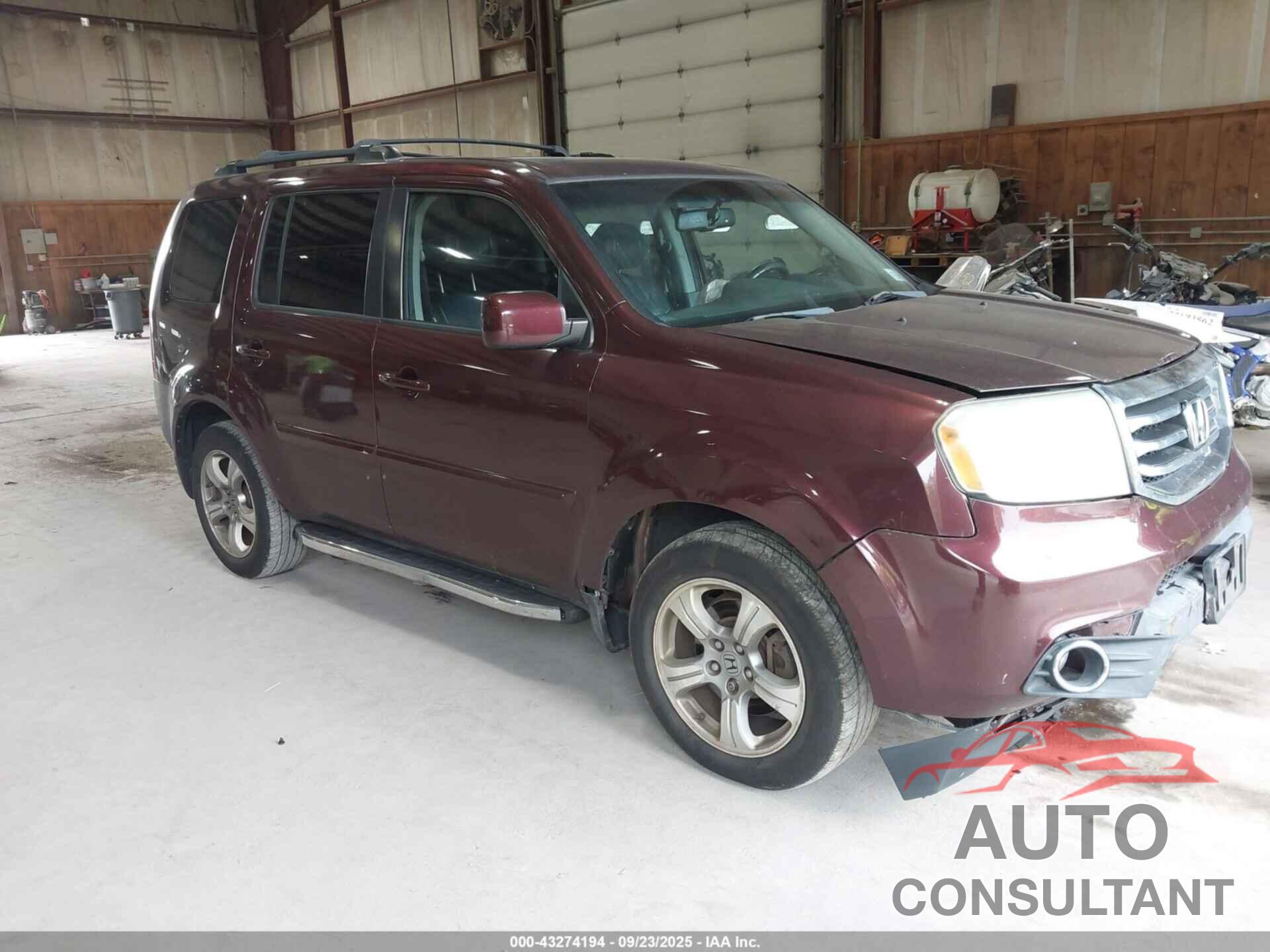 HONDA PILOT 2012 - 5FNYF4H58CB041751
