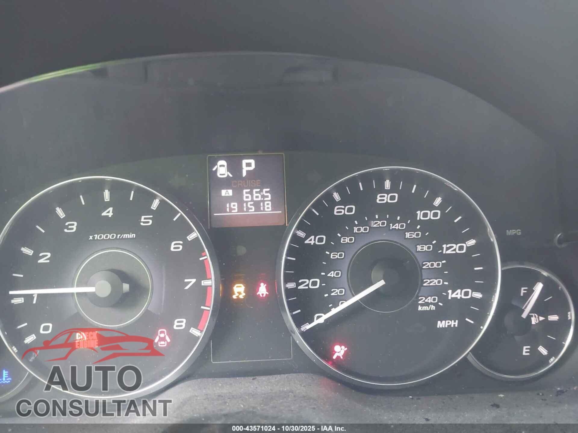 SUBARU OUTBACK 2011 - 4S4BRCCC6B3364233