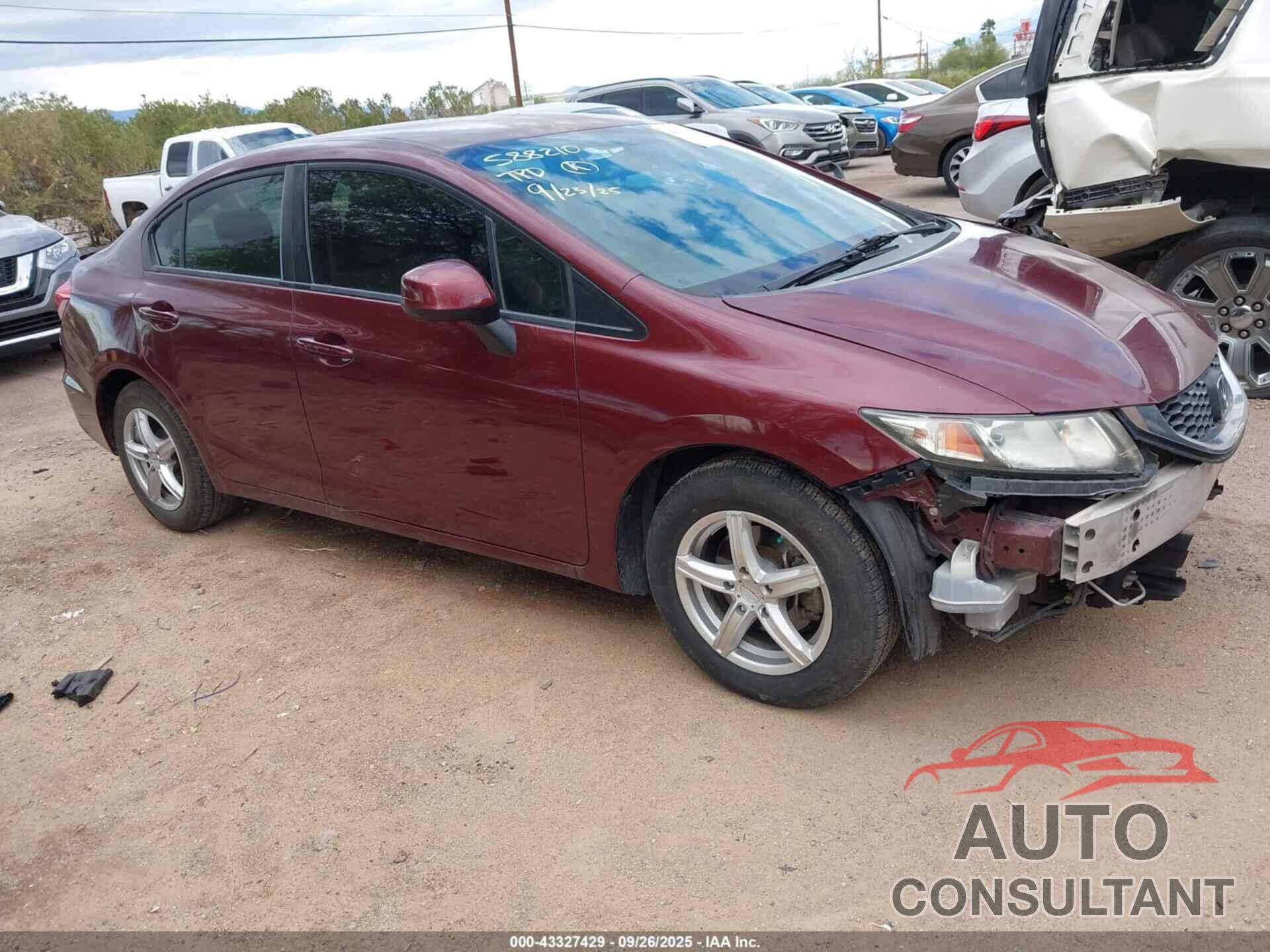 HONDA CIVIC 2013 - 2HGFB2F59DH594304