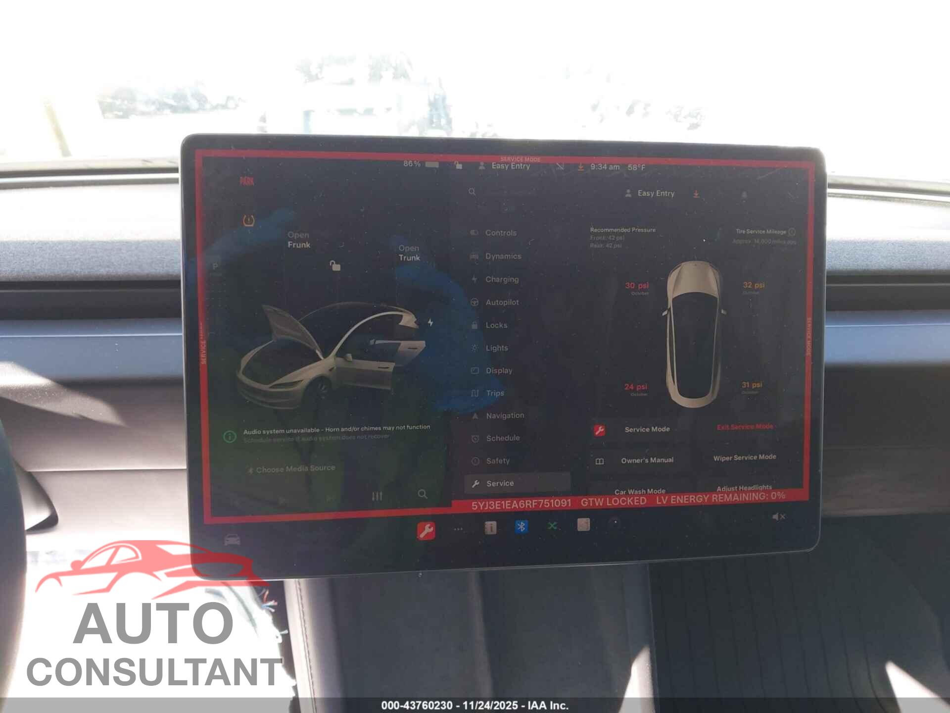 TESLA MODEL 3 2024 - 5YJ3E1EA6RF751091
