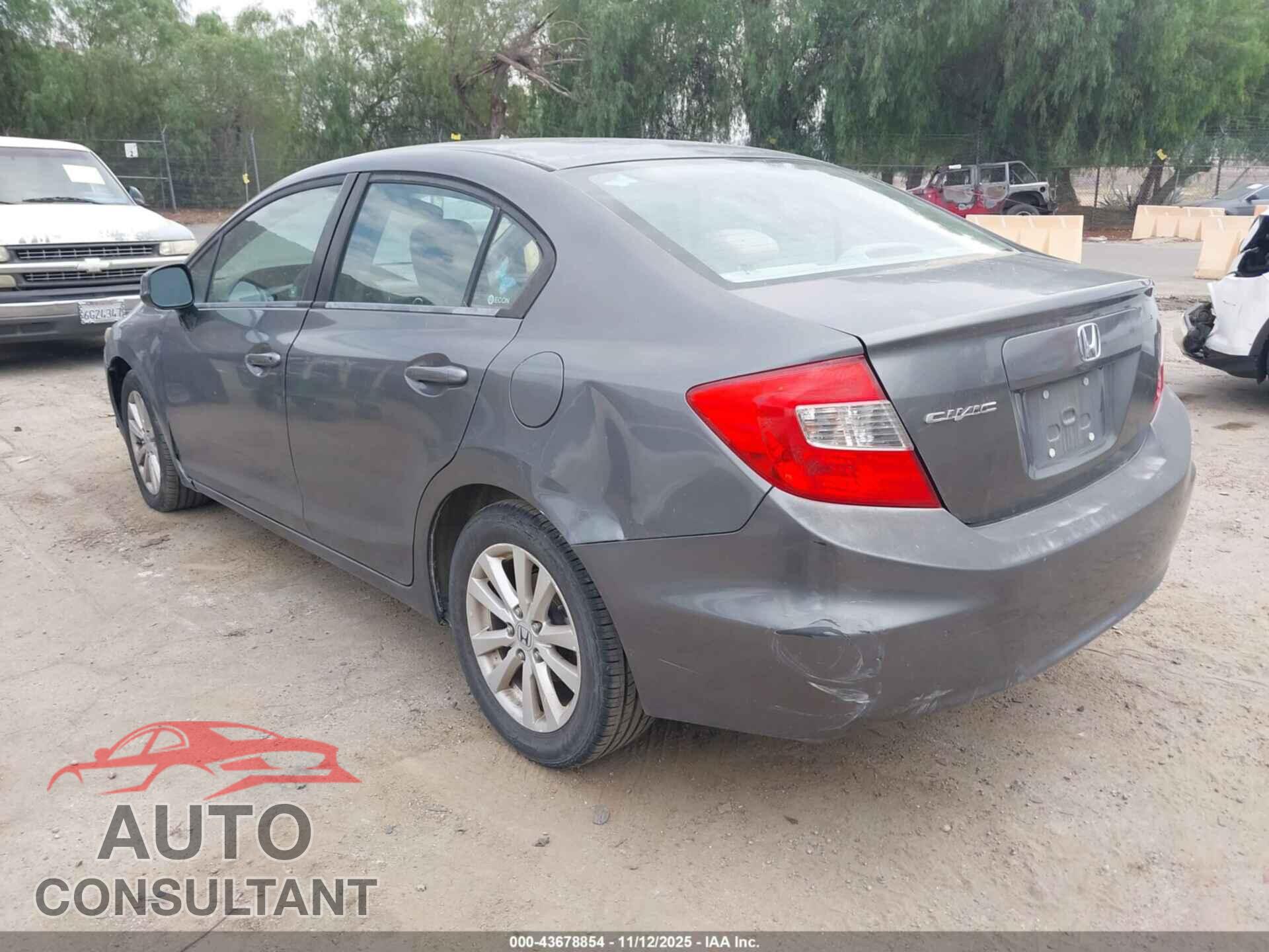 HONDA CIVIC 2012 - 19XFB2F81CE312918
