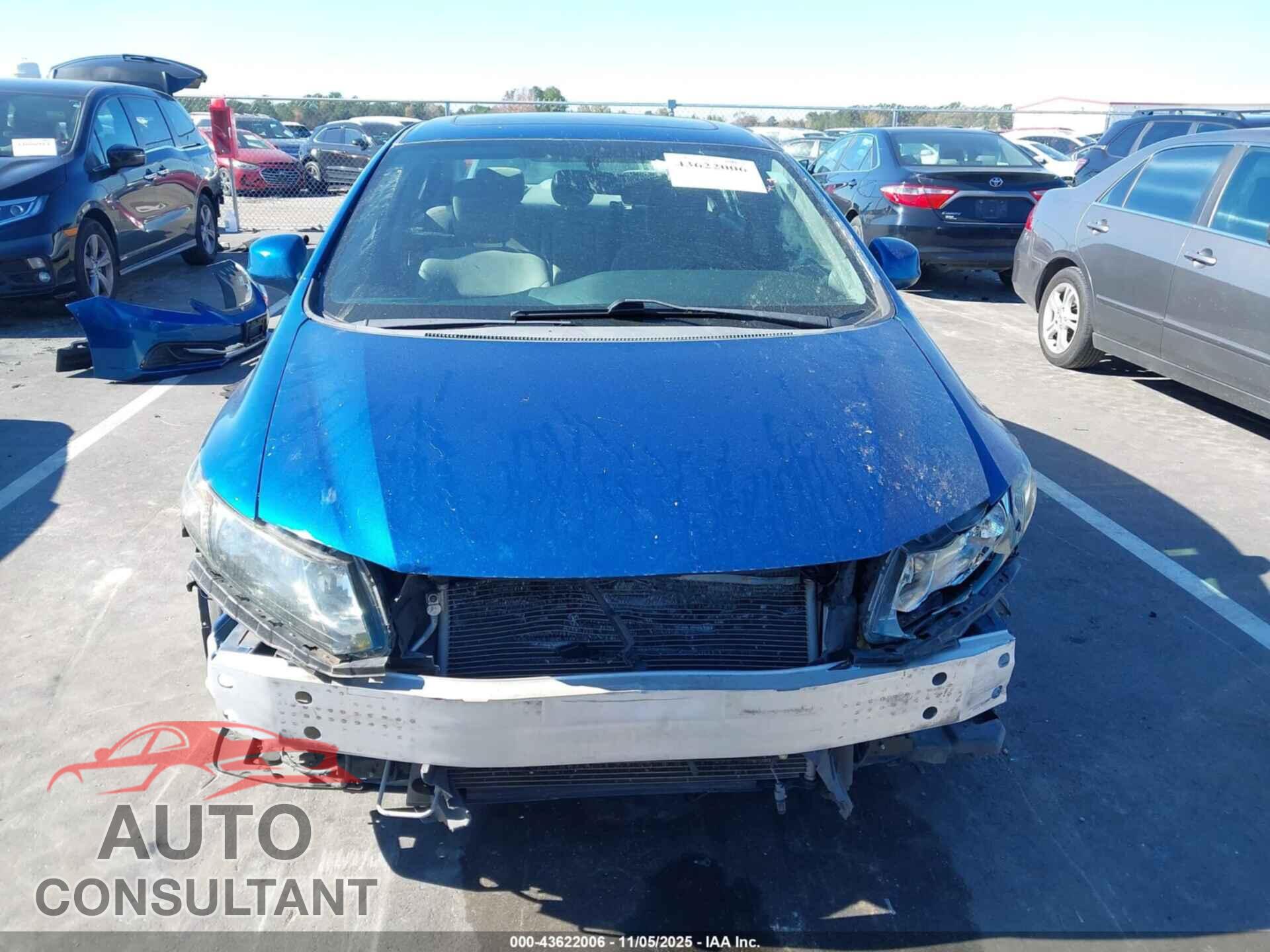 HONDA CIVIC 2013 - 19XFB2F86DE242530
