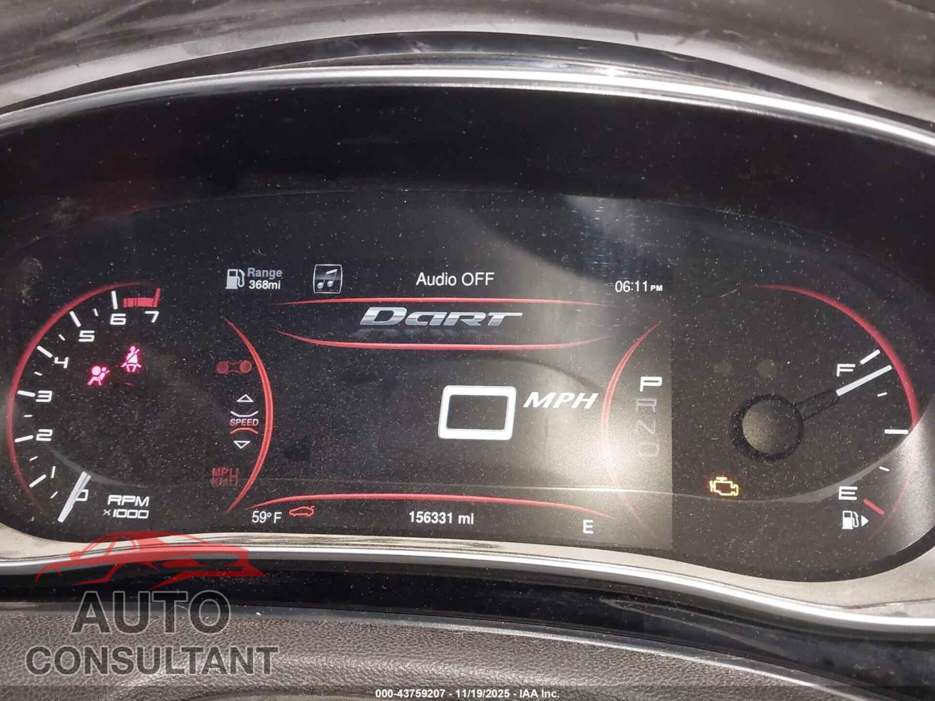 DODGE DART 2013 - 1C3CDFCH0DD576051