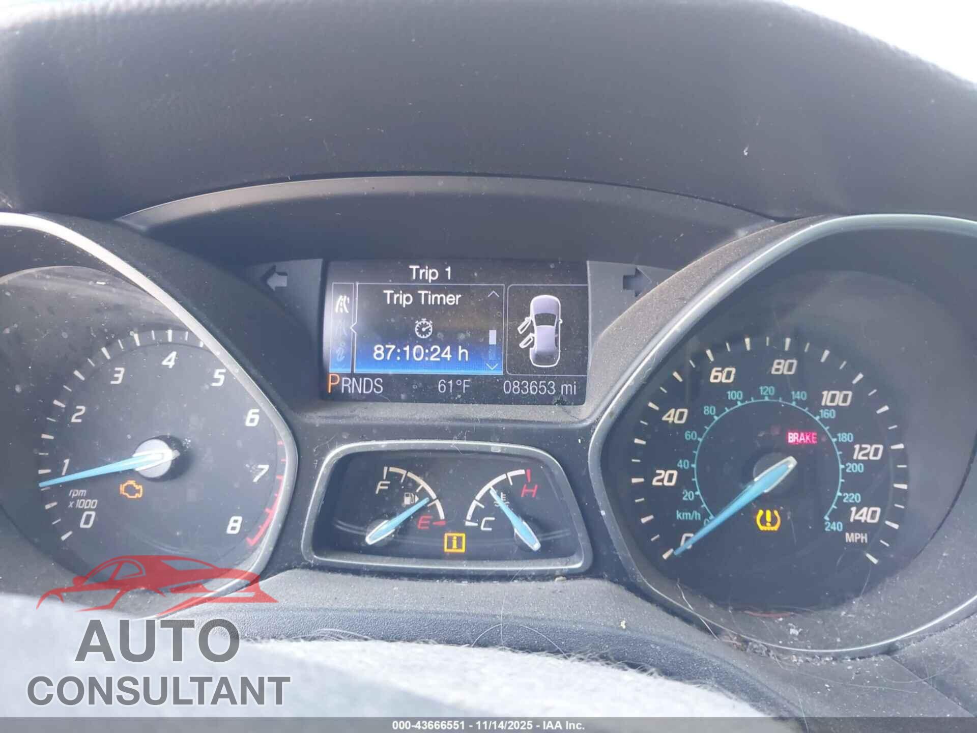 FORD FOCUS 2013 - 1FADP3F2XDL103511