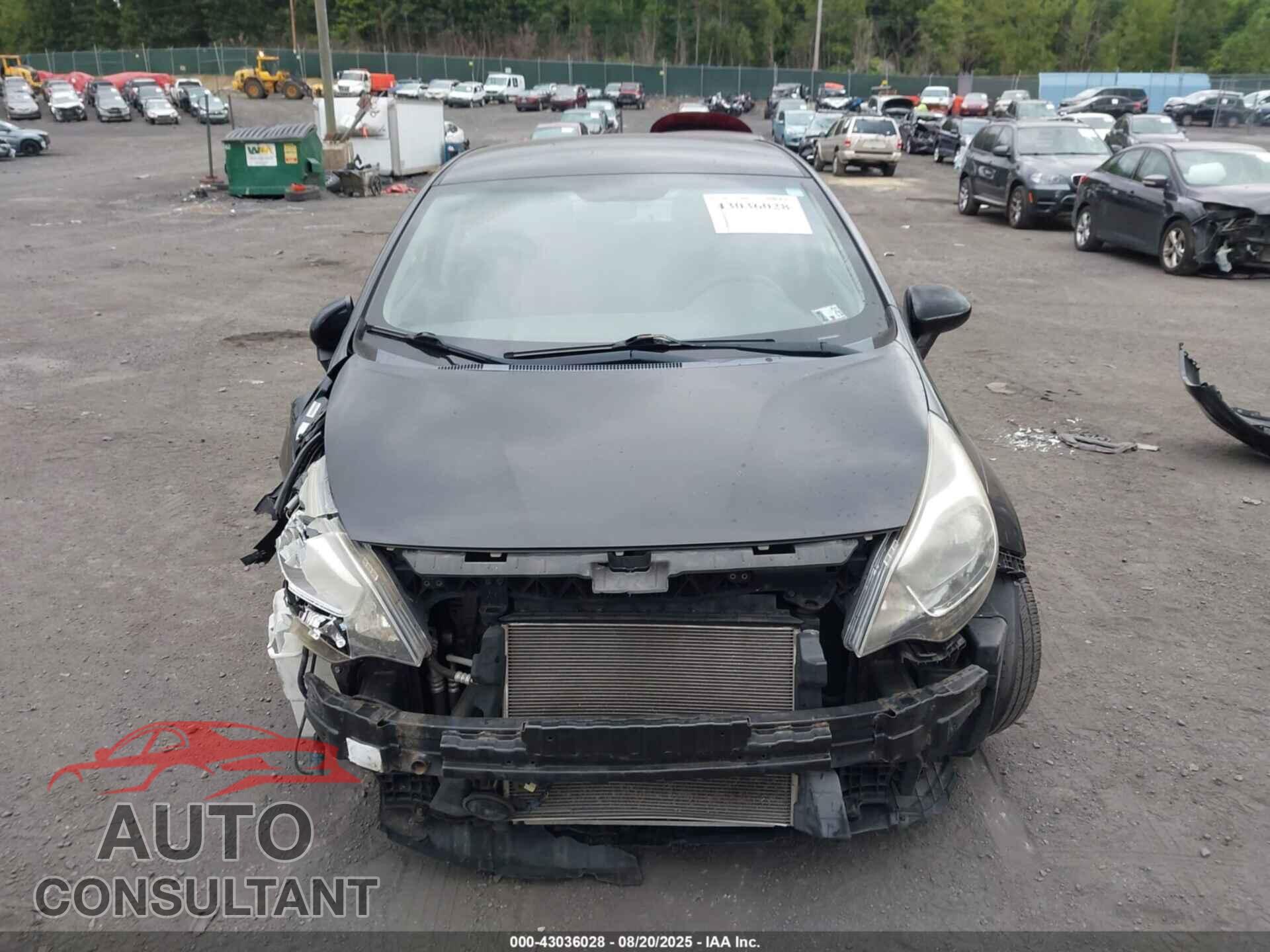 KIA RIO 2012 - KNADN4A3XC6045397