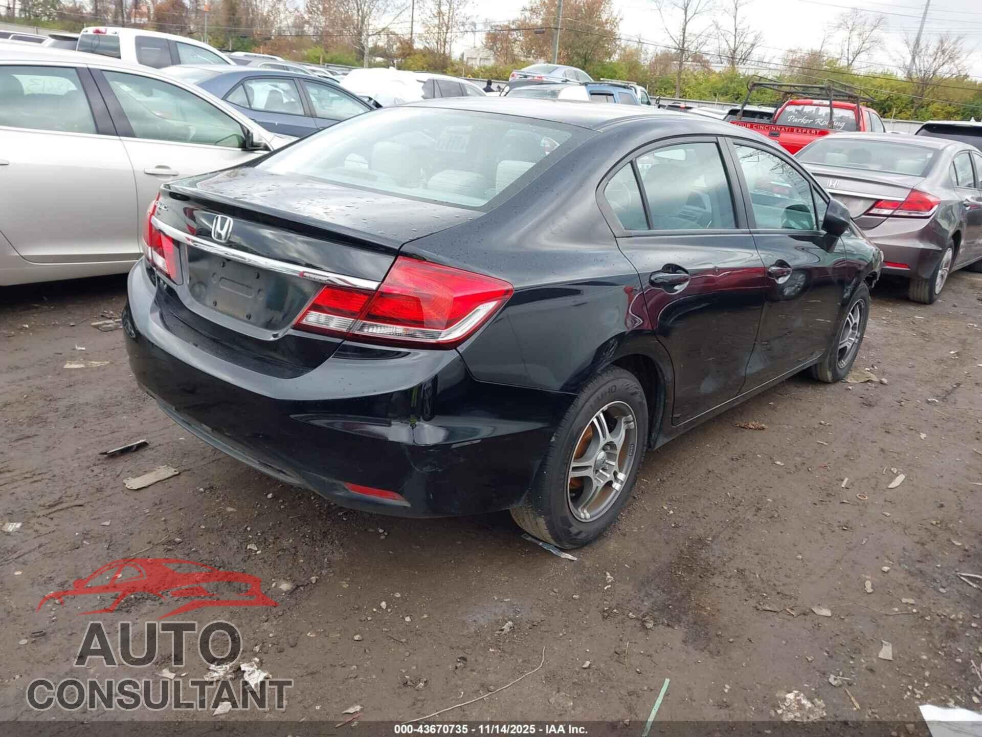 HONDA CIVIC 2013 - 19XFB2F50DE086135