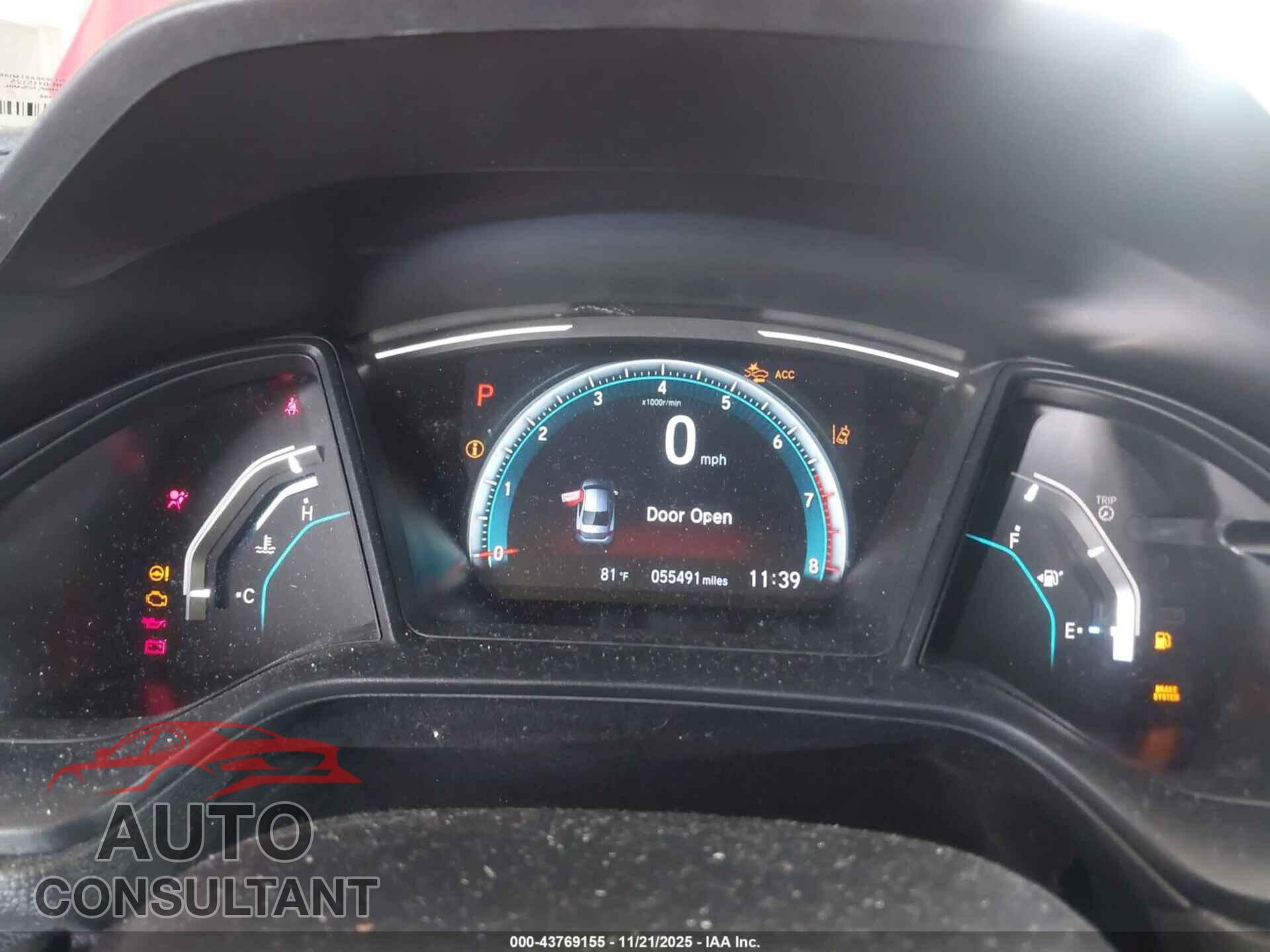 HONDA CIVIC 2019 - 2HGFC2F60KH577670